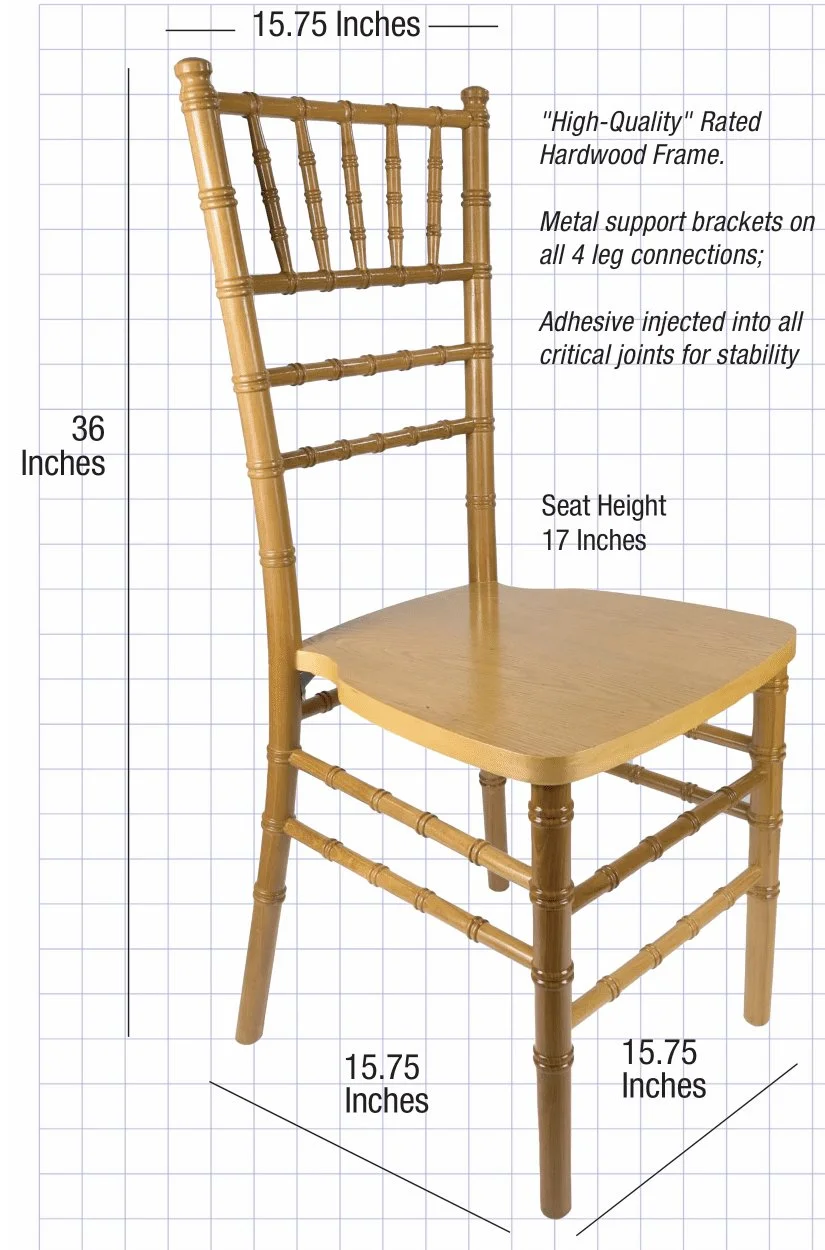 Dark Natural ToughWood Chiavari Chair, 48 Chair Bundle by Chivari