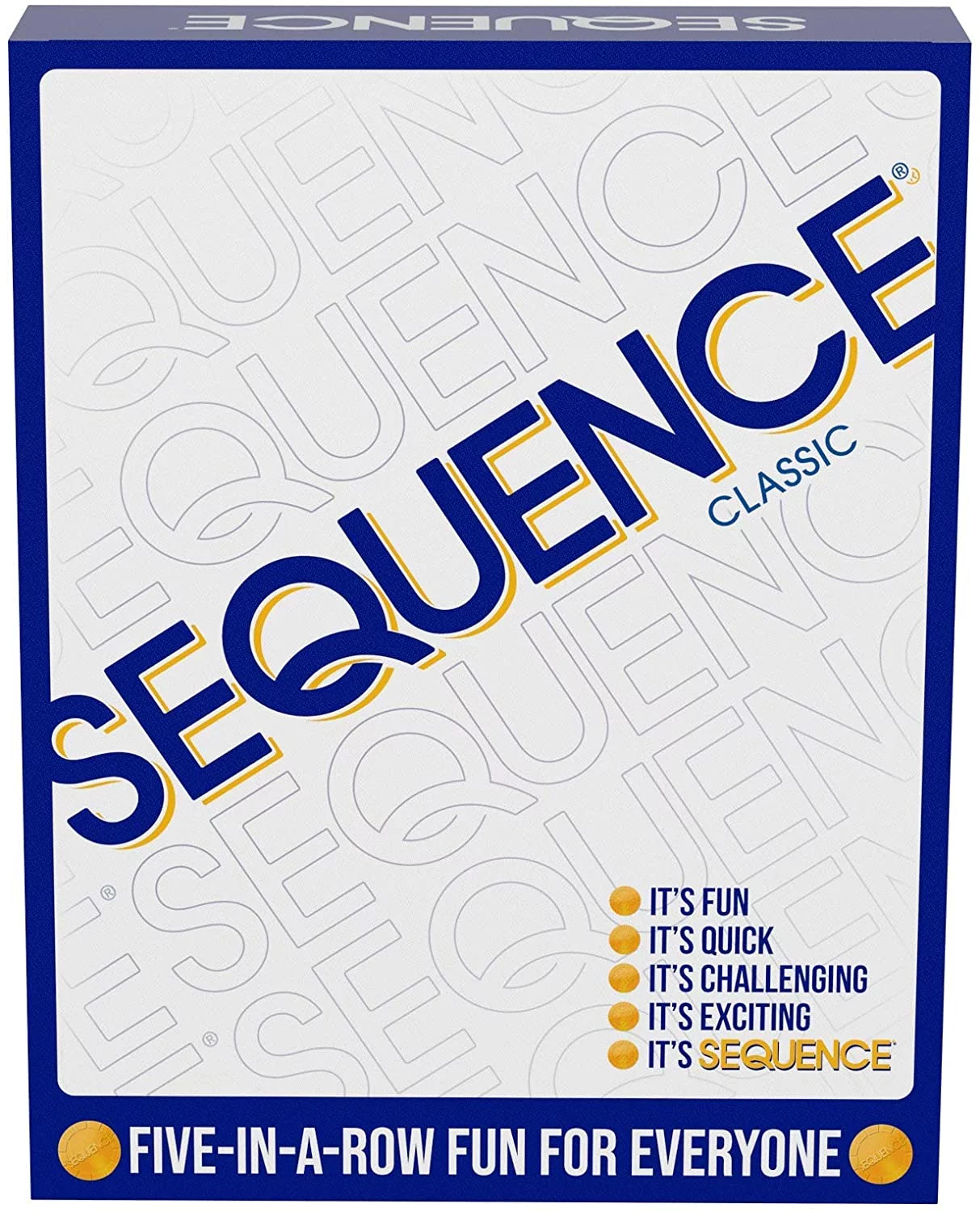 SEQUENCE- Original SEQUENCE Game with Folding Board, Cards and Chips by Jax ( Packaging may Vary ) White, 10.3