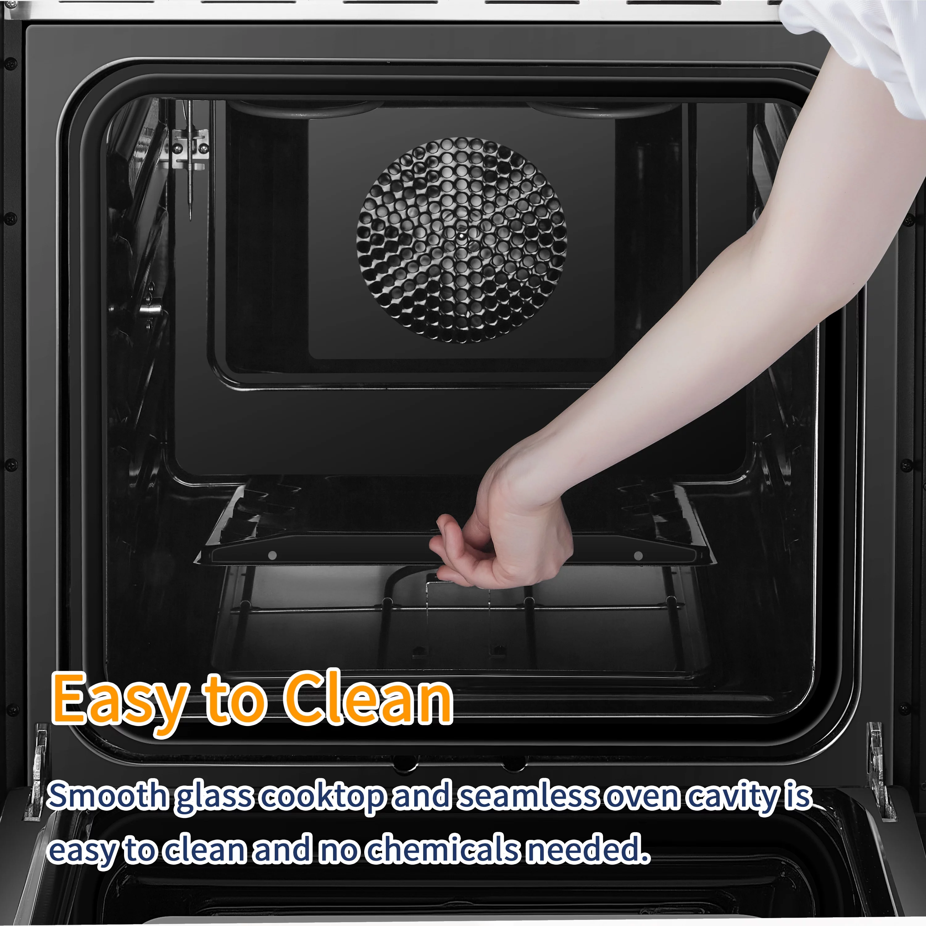 Lanbo 24 inch 2.9 Cu.ft Freestanding Electric Range with Rotisserie and  Convection Oven