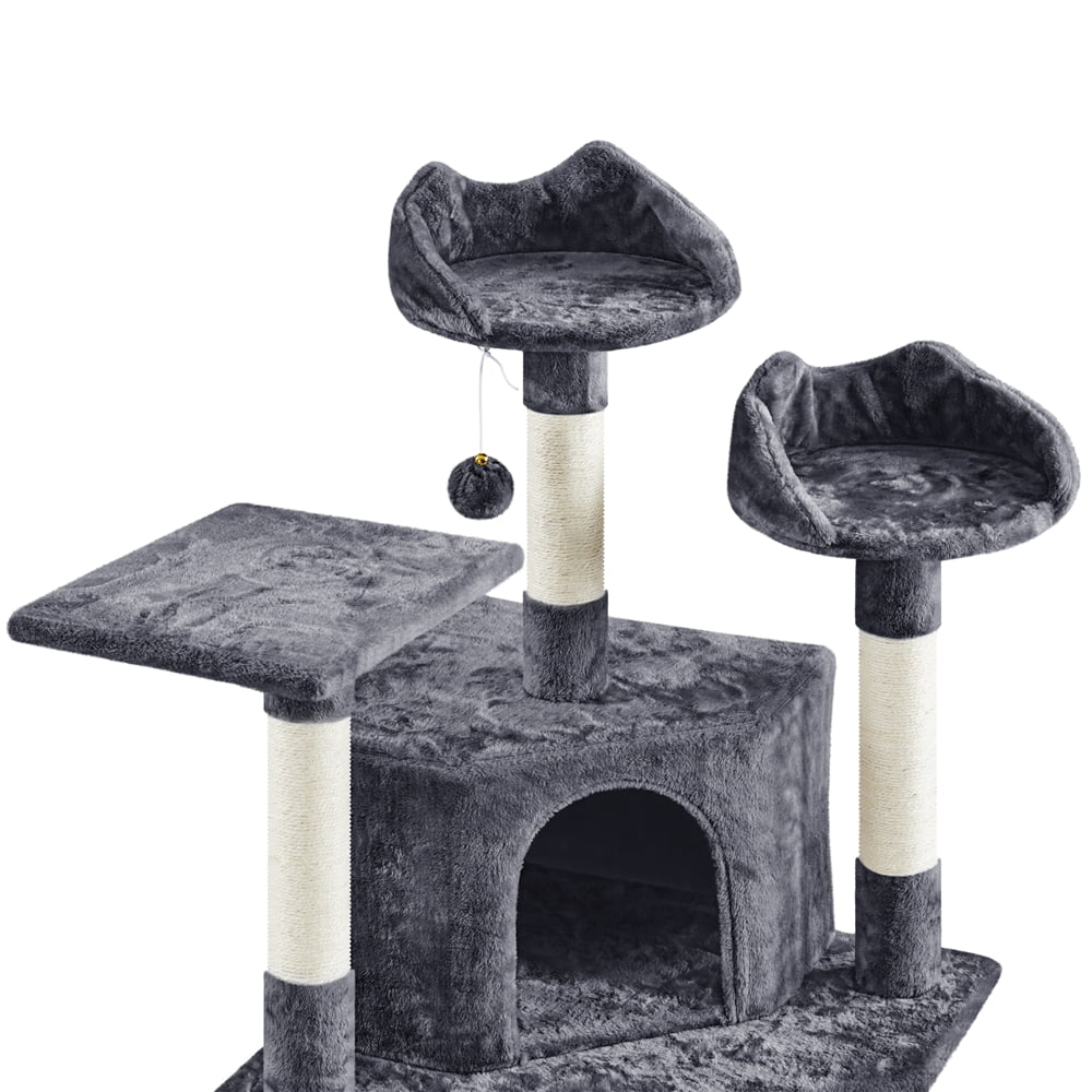 Yaheetech 79'' Multilevel Cat Tree with Condos & Scratching Posts,Dark Gray
