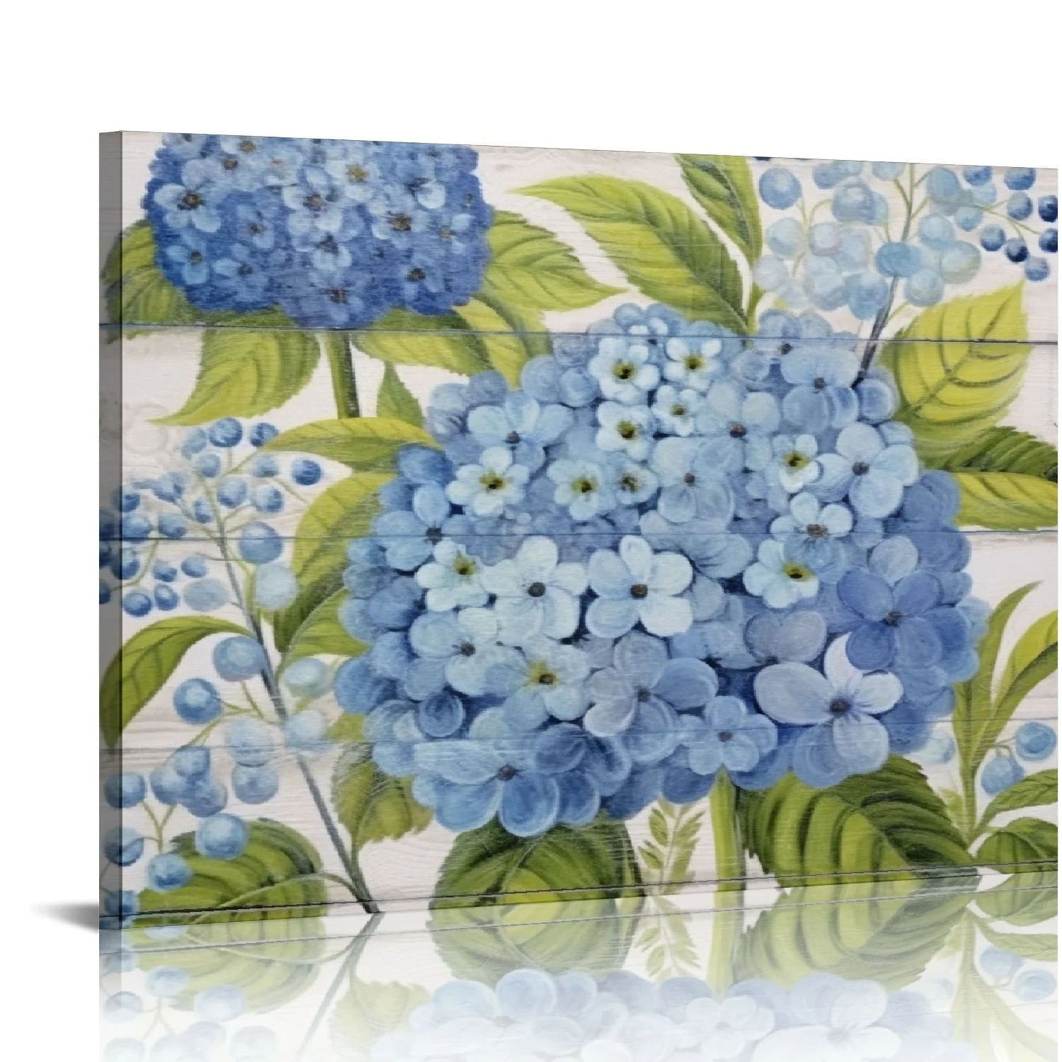 ONETECH Blue Hydrangeas Canvas Wall Art