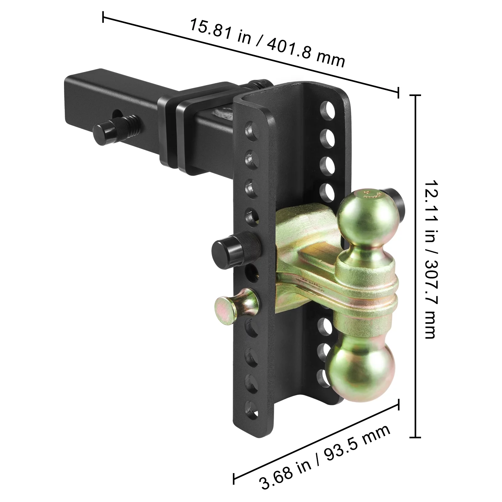 BENTISM Adjustable Trailer Hitch Tow Hitch Ball Mount 2