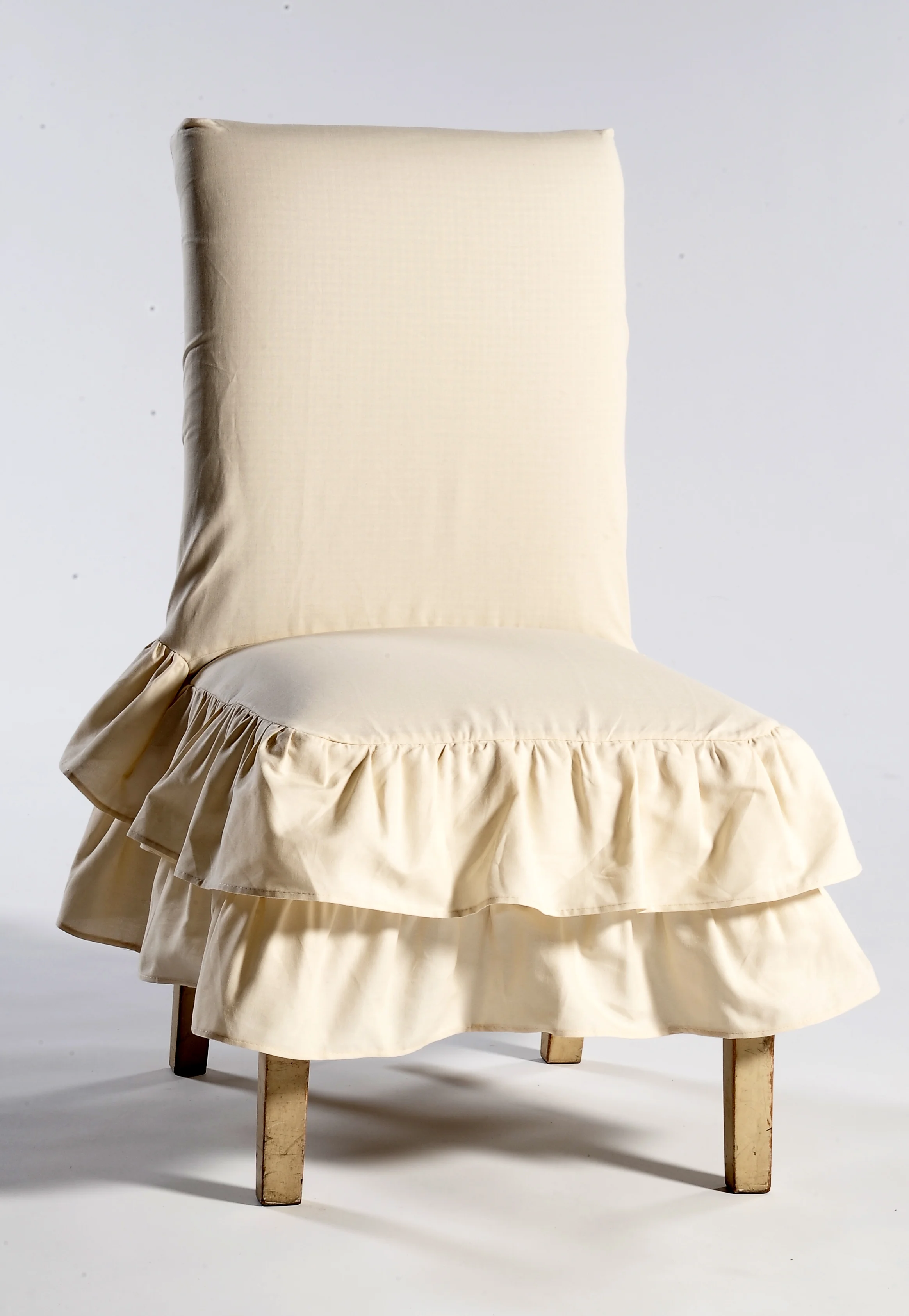 Classic Slipcovers Parson Chair Skirted Slipcover Natural
