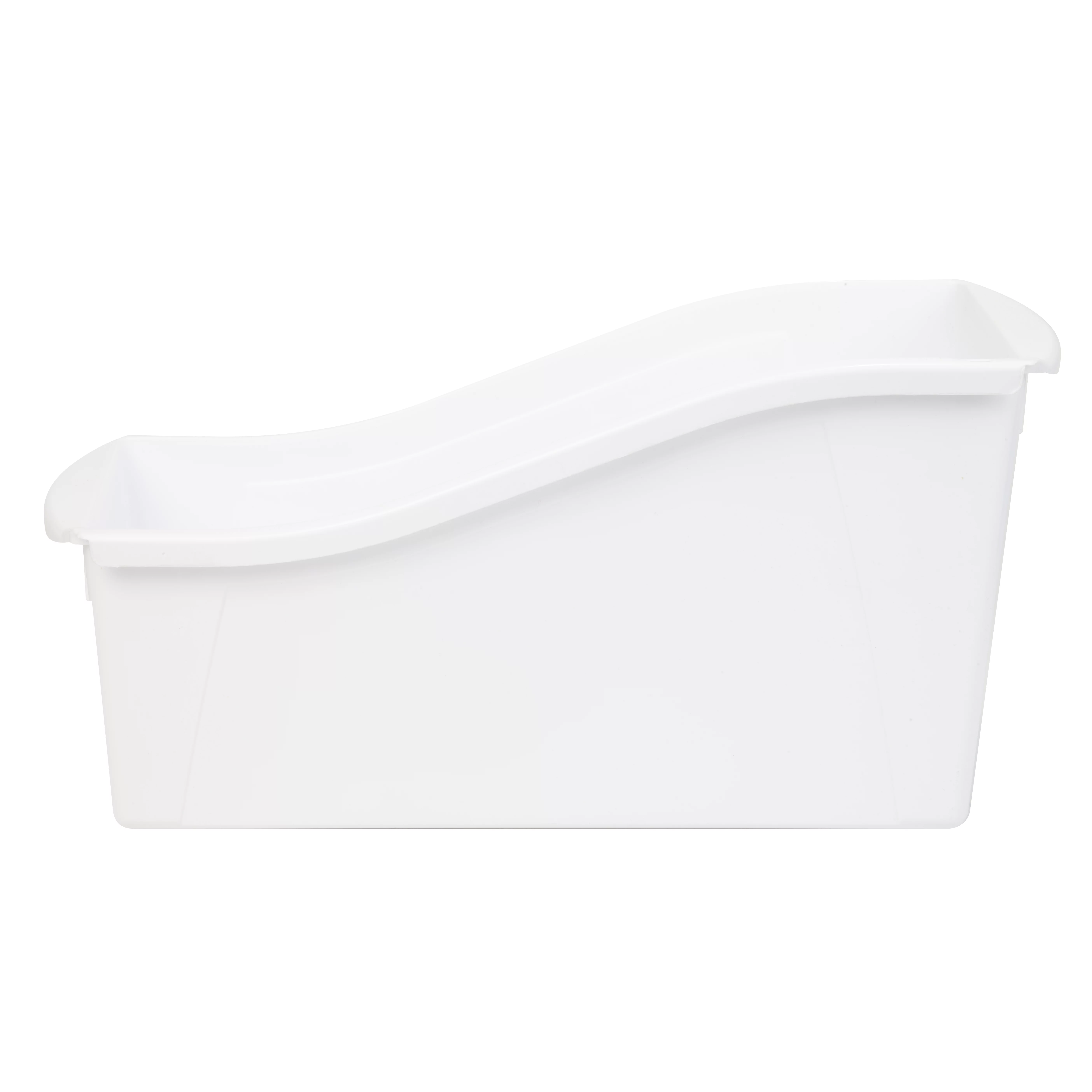 Pen+Gear Plastic Desktop Book Organizer Bin, Arctic White, 6-Pack