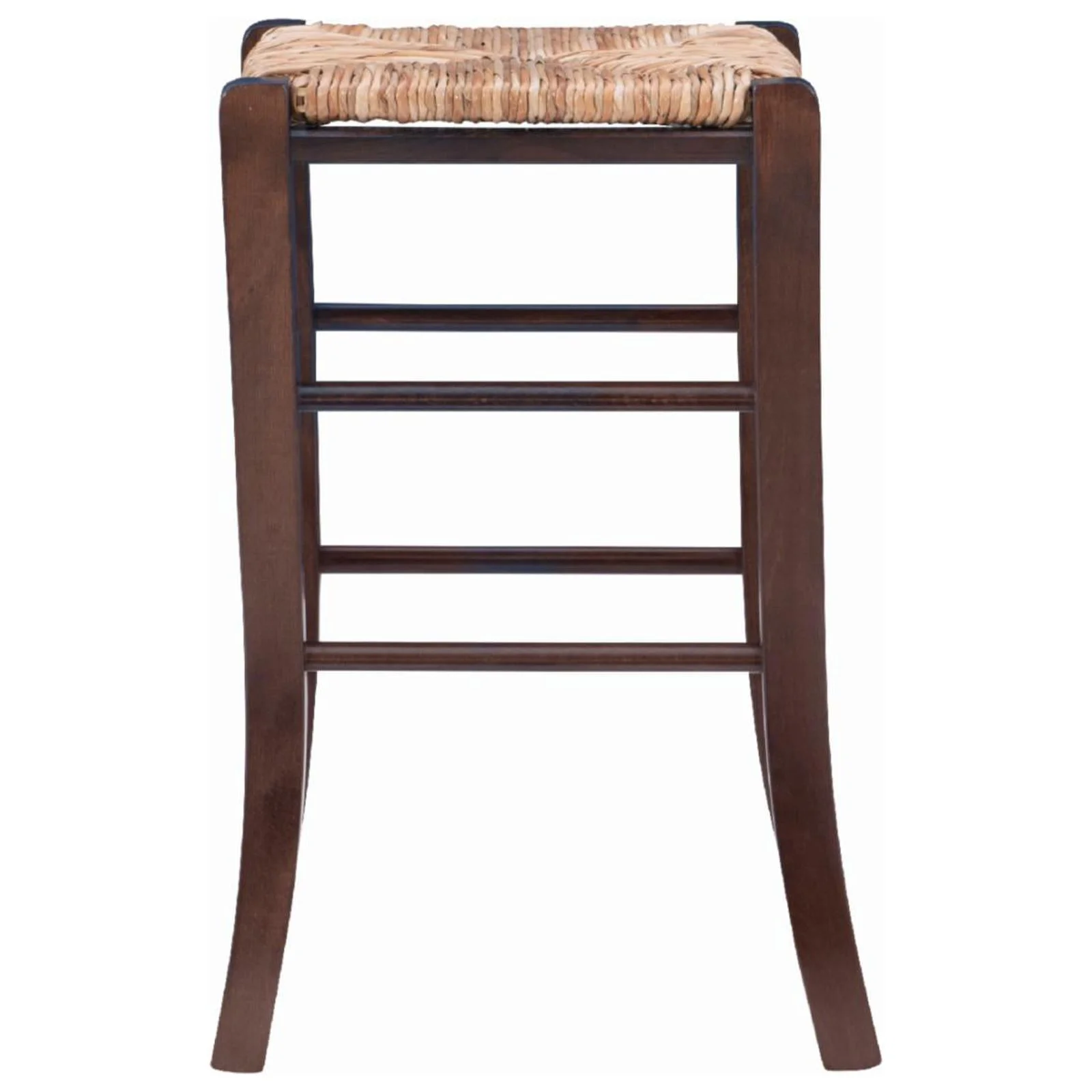 Linon Gianna 24 in. Backless Counter Stool - Walnut - Set of 2