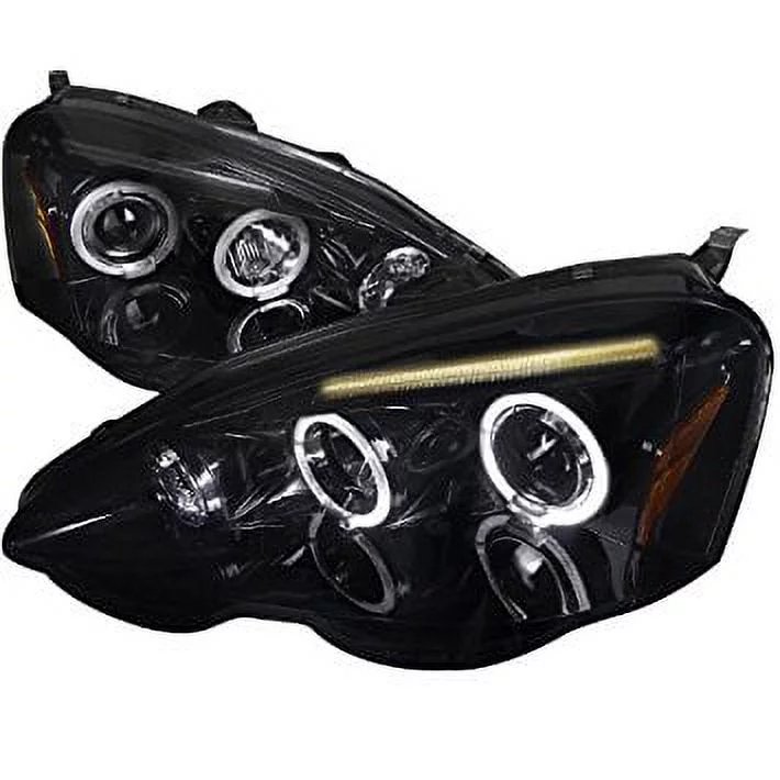 Spec-D Tuning 2LHP-RSX02G-TM Acura Rsx Dual Halo Glossy Black Projector Headlights