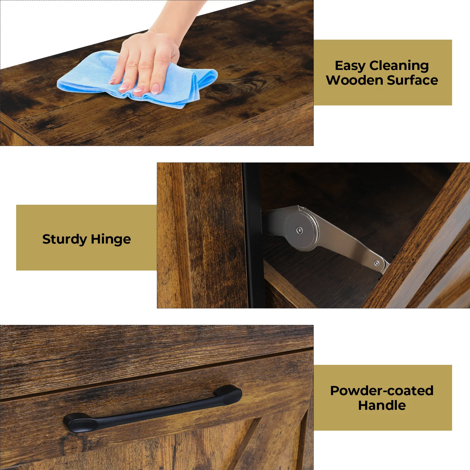 Increkid Double Tilt Out Trash Cabinet 20 gal Kitchen Trash Can Holder Island Recycling Cabinet