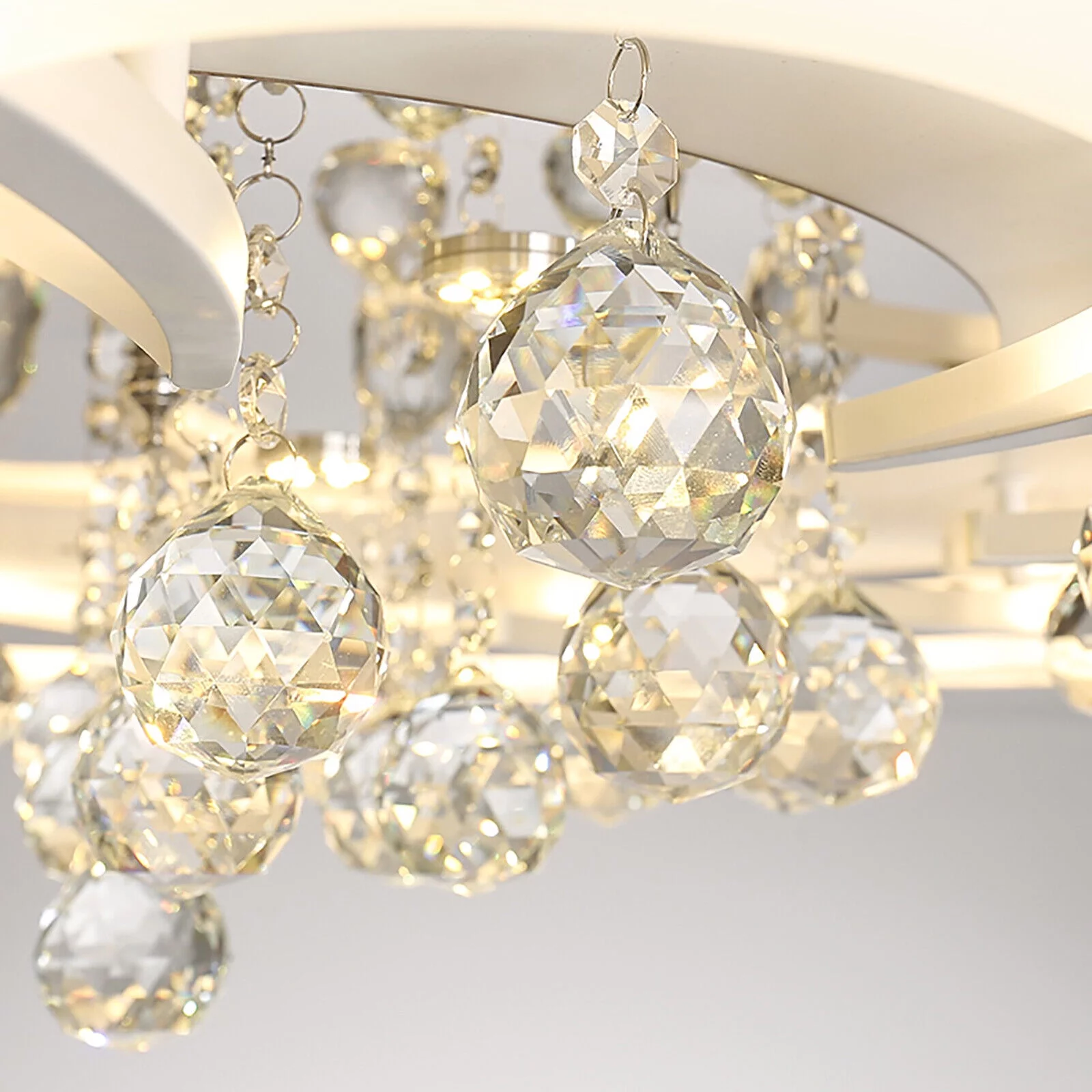 Modern Luxury K9 Crystal Chandelier LED Hanging Pendant Light Ceiling Fixture