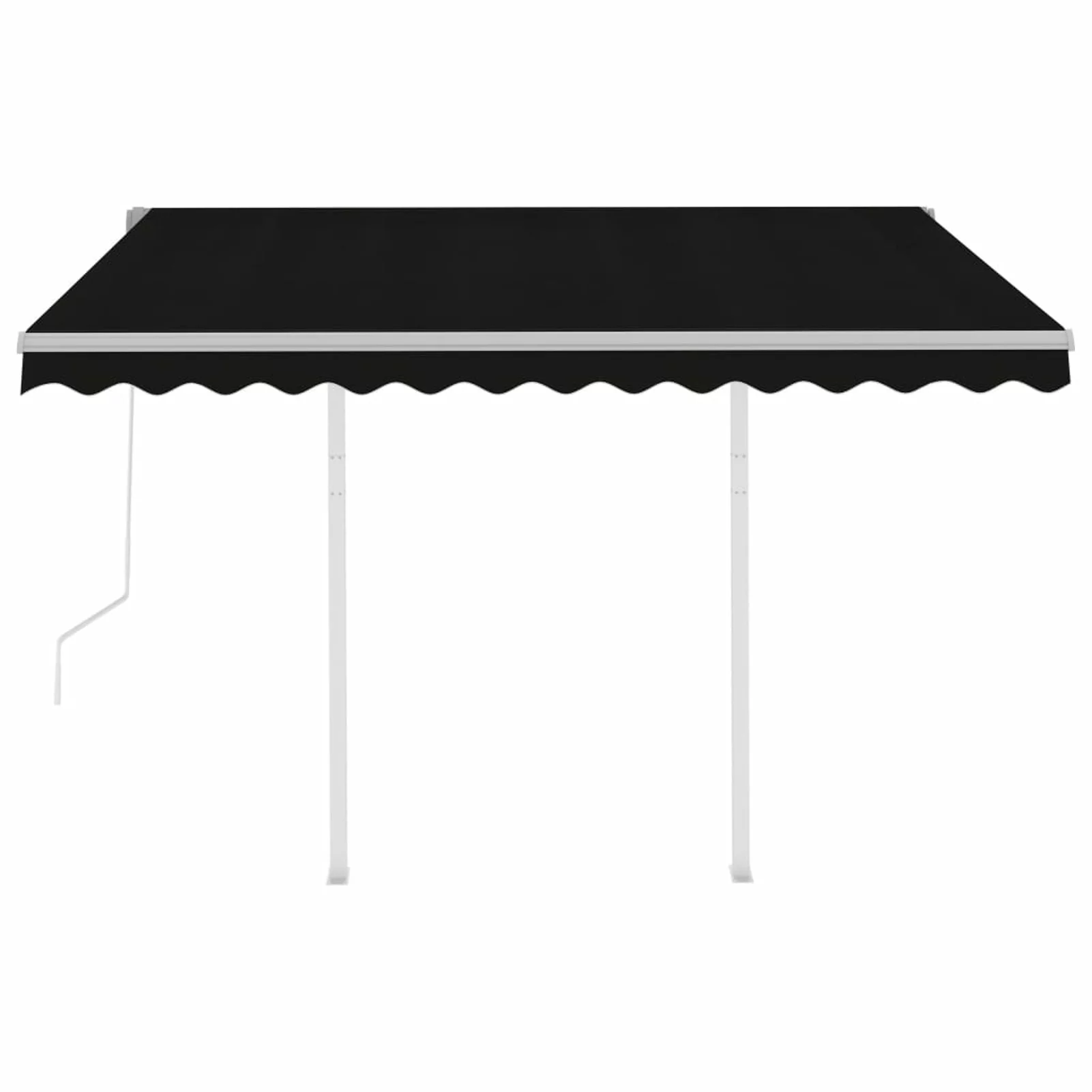Automatic Retractable Awning with Posts 9.8'x8.2' Anthracite