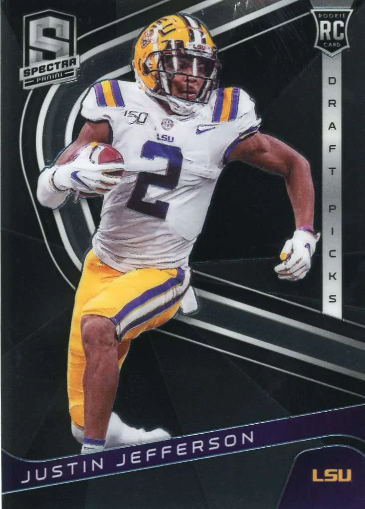 NFL 2020 Panini Chronicles Draft Spectra Justin Jefferson Trading Card #9 (Rookie)
