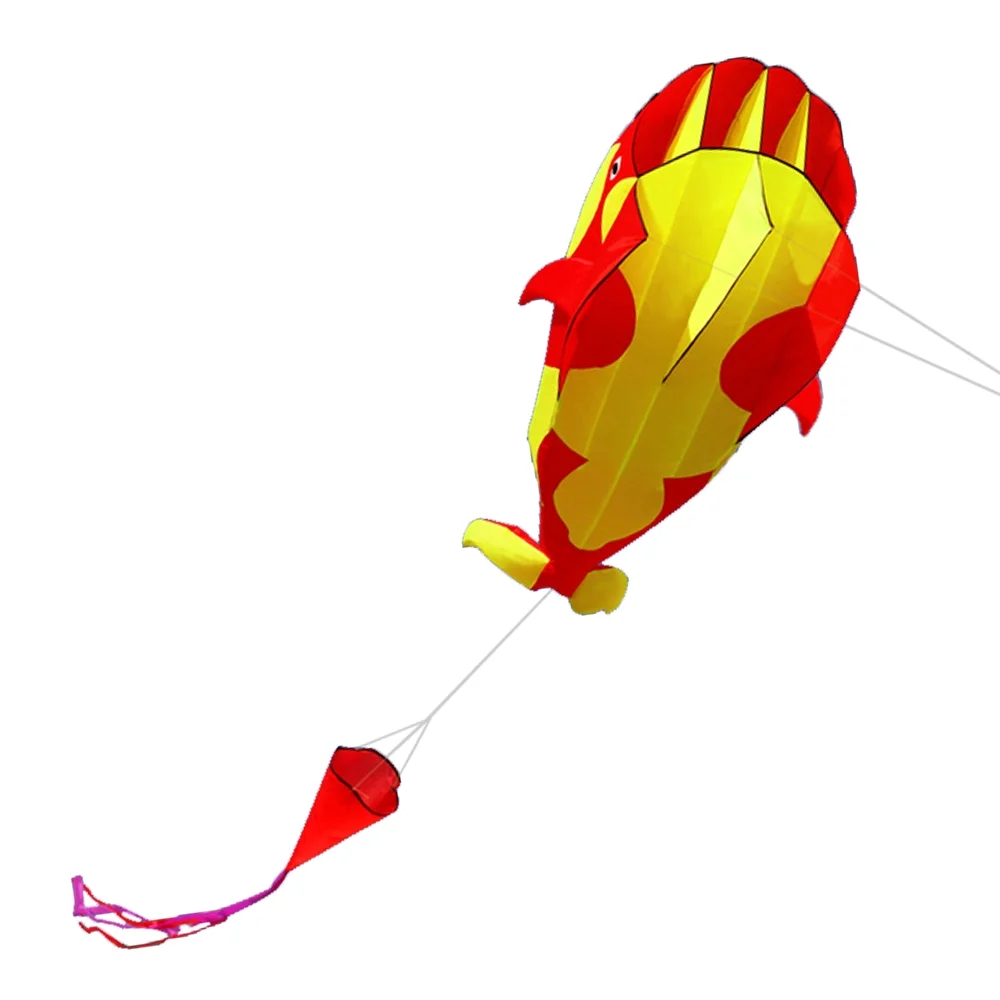 Giant 3D Frameless Soft Parafoil Whale Kite for Flying