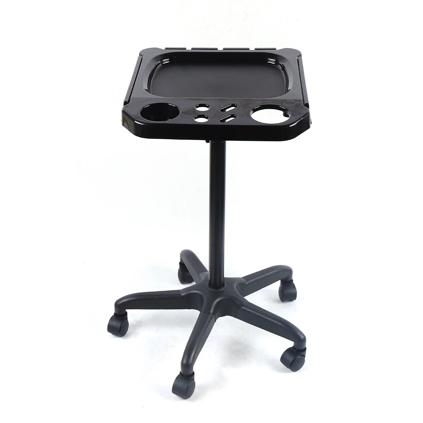 ZhdnBhnos Salon Beauty Trolley Cart Mobile Rolling Service Tray Barber Equipment Storage Stand Holder Black