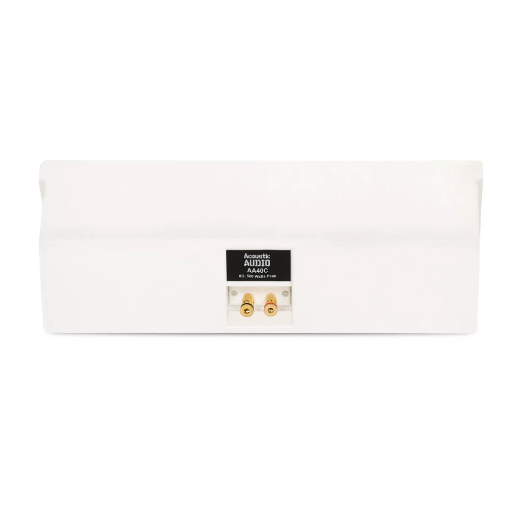 Acoustic Audio AA40CW Indoor 3 Way Speakers 2000 Watts White Bookshelf 2 Pair Pack AA40CW-2PR
