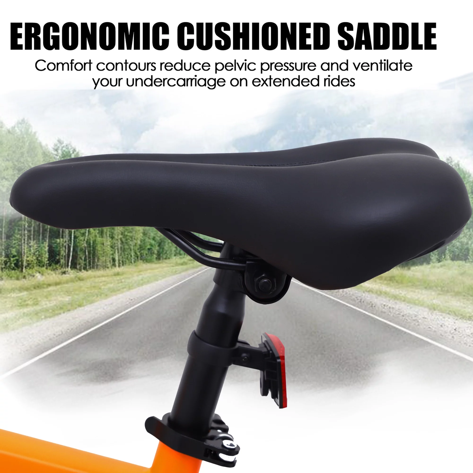 SOCOOL Youth/Adult Mountain Bike, Aluminum and Steel Frame, 26-Inch Wheels, MTB Bicycle, Shimano 21 Speeds -White & Black & Blue, OL002BK