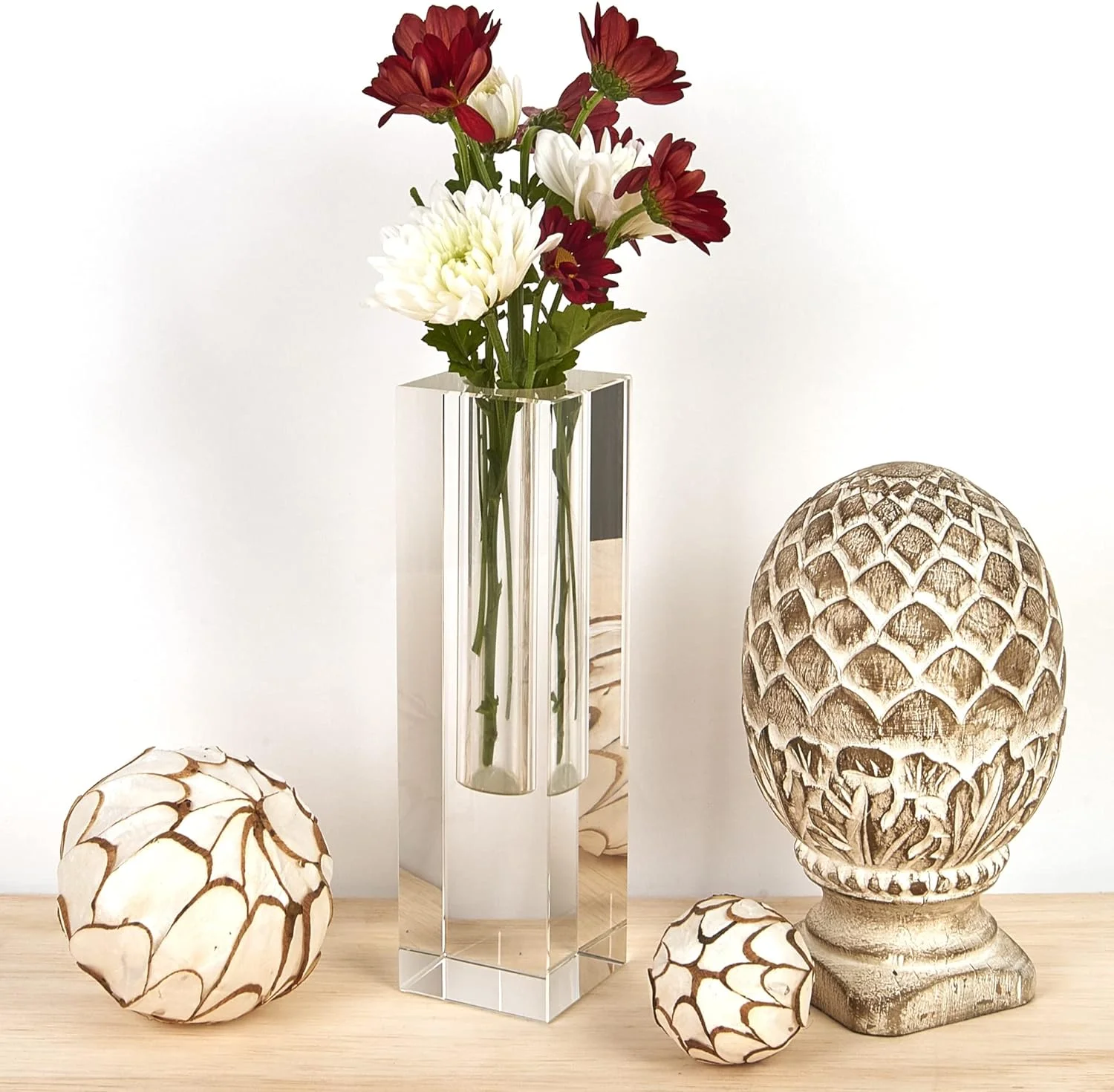 Donovan Crystal Glass Bud Vase - 7.25