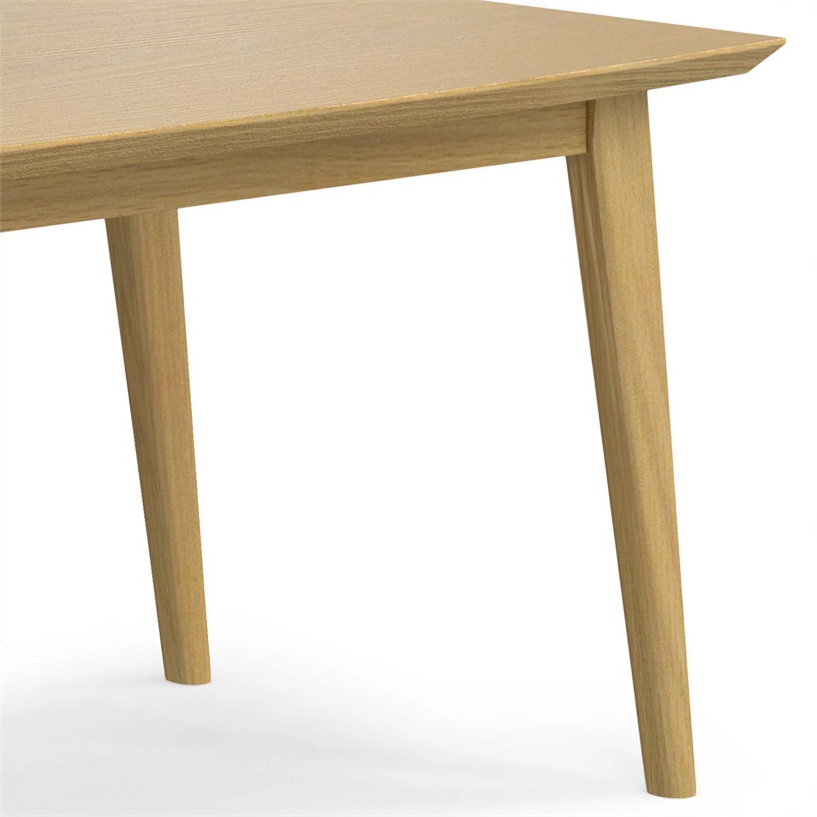 Pemberly Row Rectangle Modern Solid Wood Dining Table in Oak