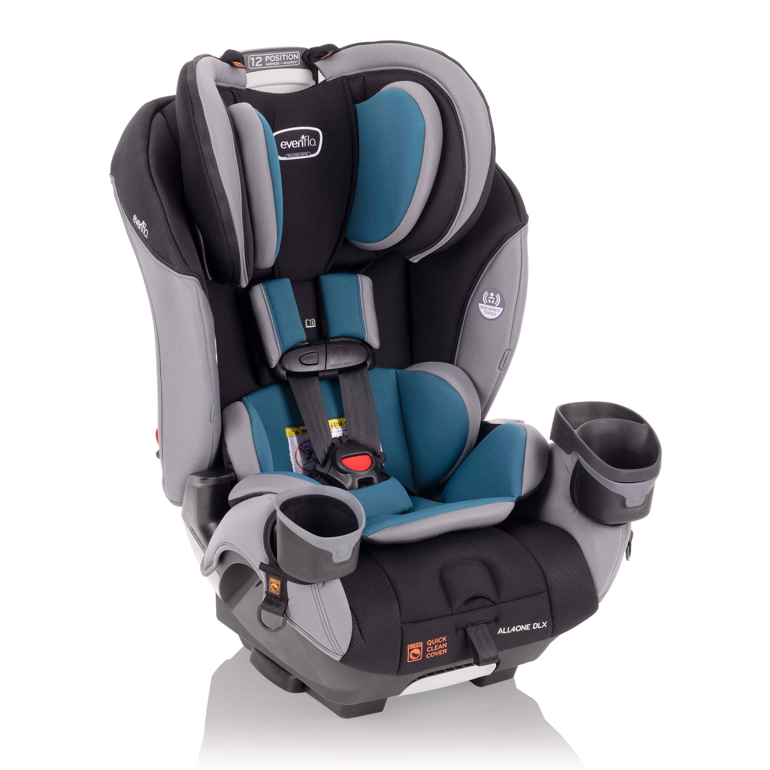 EveryFit/All4One 3-in-1 Convertible Car Seat w/Quick Clean Cover (Reefs Green)