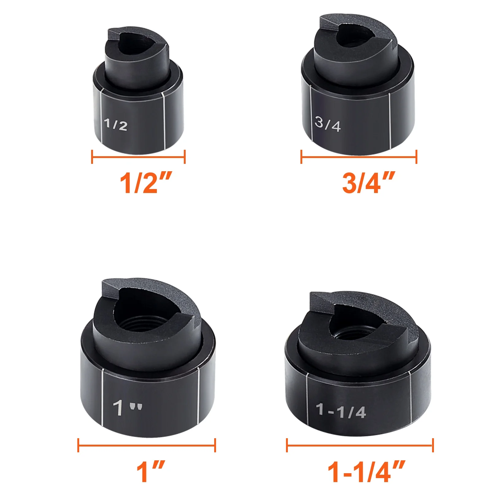 SKYSHALO Hydraulic Knockout Punch Driver Kit Hole Tool 4 Die 1/2