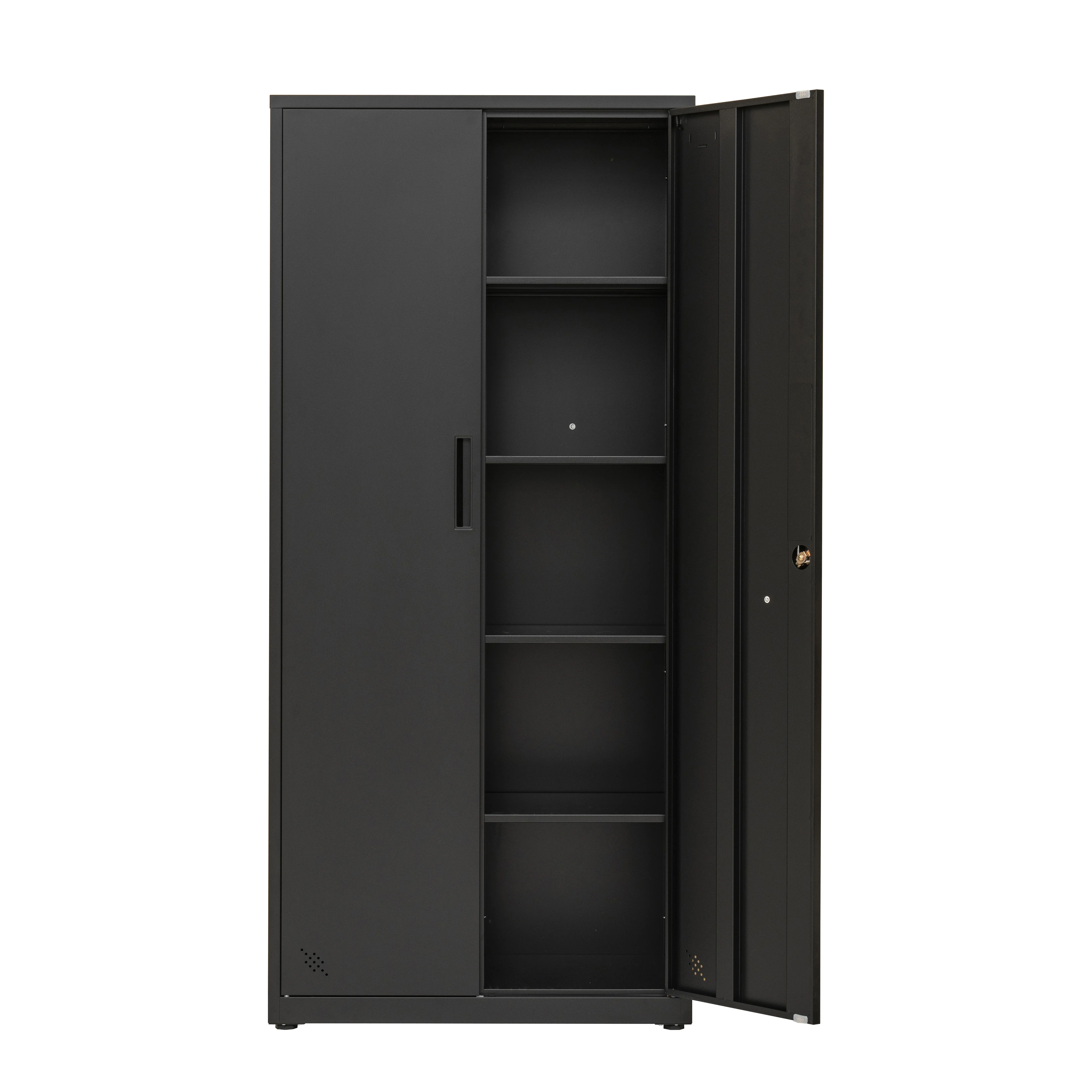 Lockable Storage Cabinet, Metal Tool Storage Cabinets with Doors, 69 inch Tall File Cabinet with 4 Adjustable Shelves, Home Shop Warehouse Locker