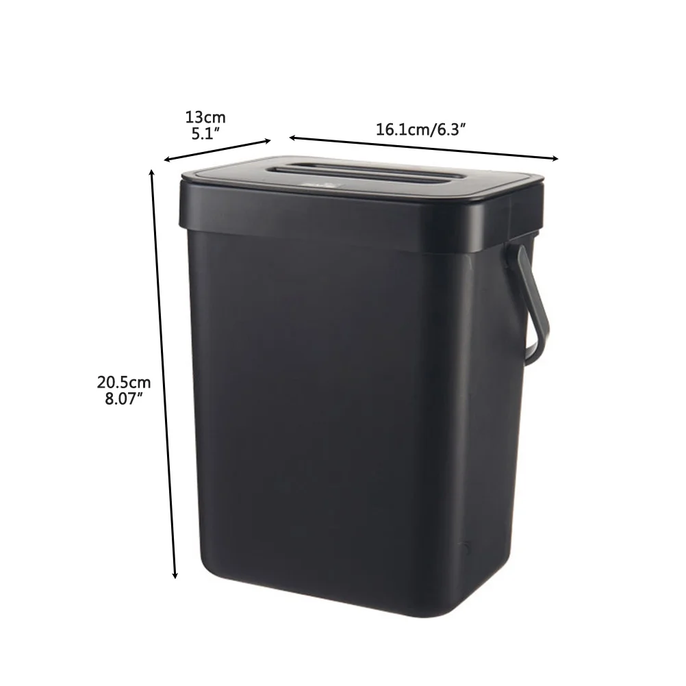 Buumin Small Kitchen Compost Bin 3L Kitchen Waste Bin Household Countertop Container with Lid for Rubbish Composter