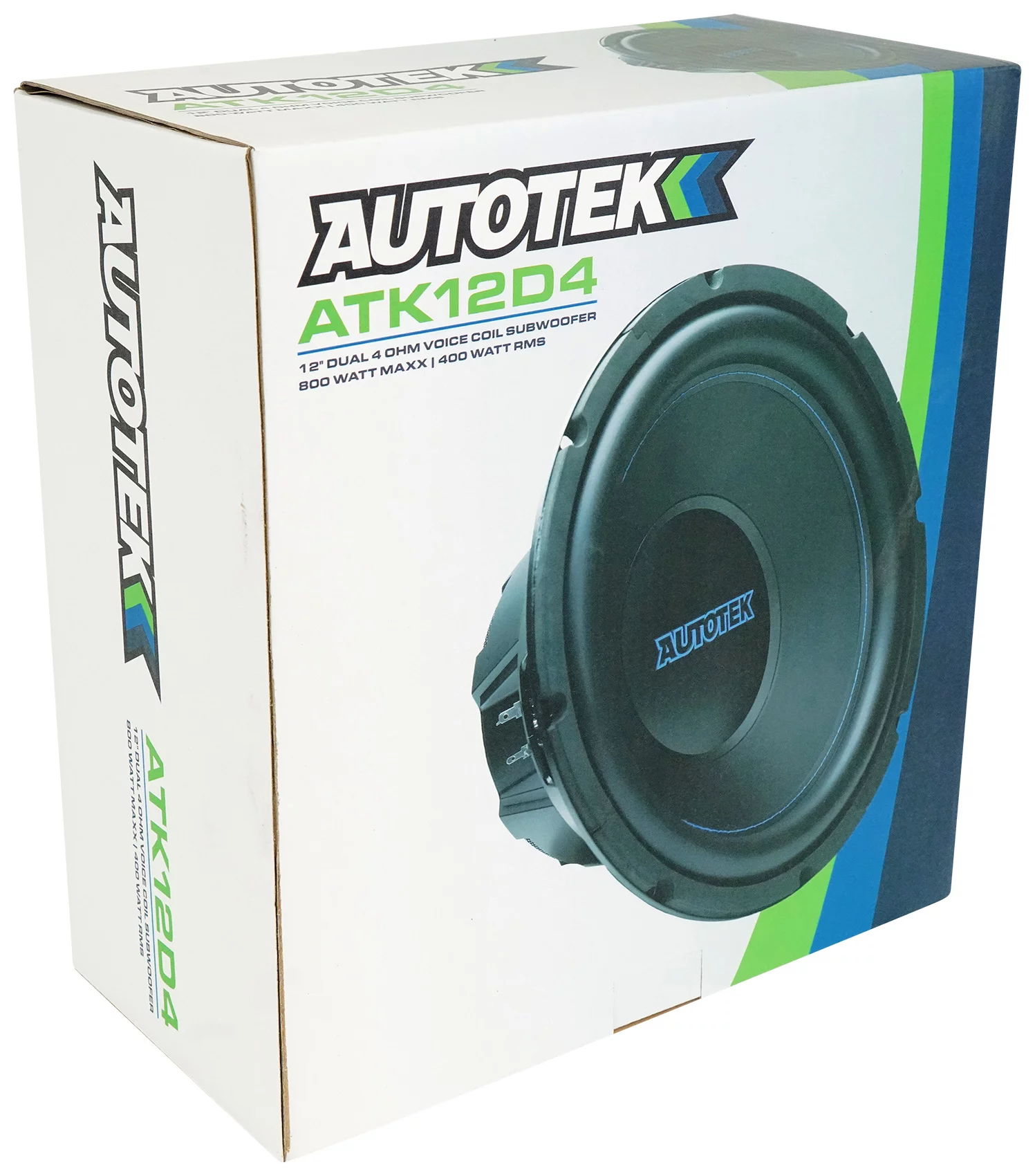 Autotek ATK12D4 ATK Series 12-Inch 800-Watt Dual-Voice-Coil Dual-4-Ohm Subwoofer