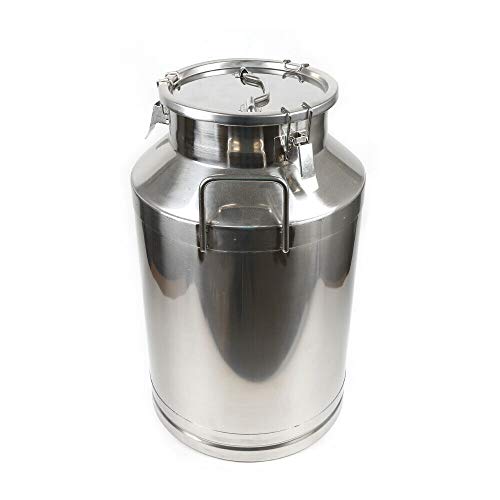 60L/ 16Gallon Stainless Steel Milk Can Wine Milk bucket Wine Pail Bucket Milk Can Tote Jug with Sealed Lid Heavy Duty (60L/ 16Gallon)