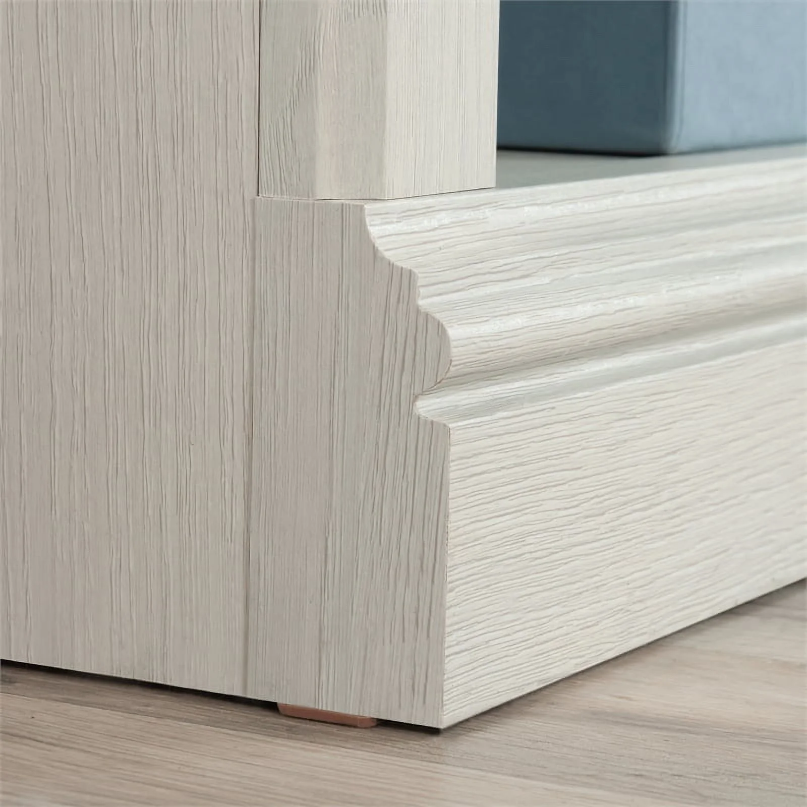 Pemberly Row Engineered Wood 5-Shelf Bookcase in Glacier Oak