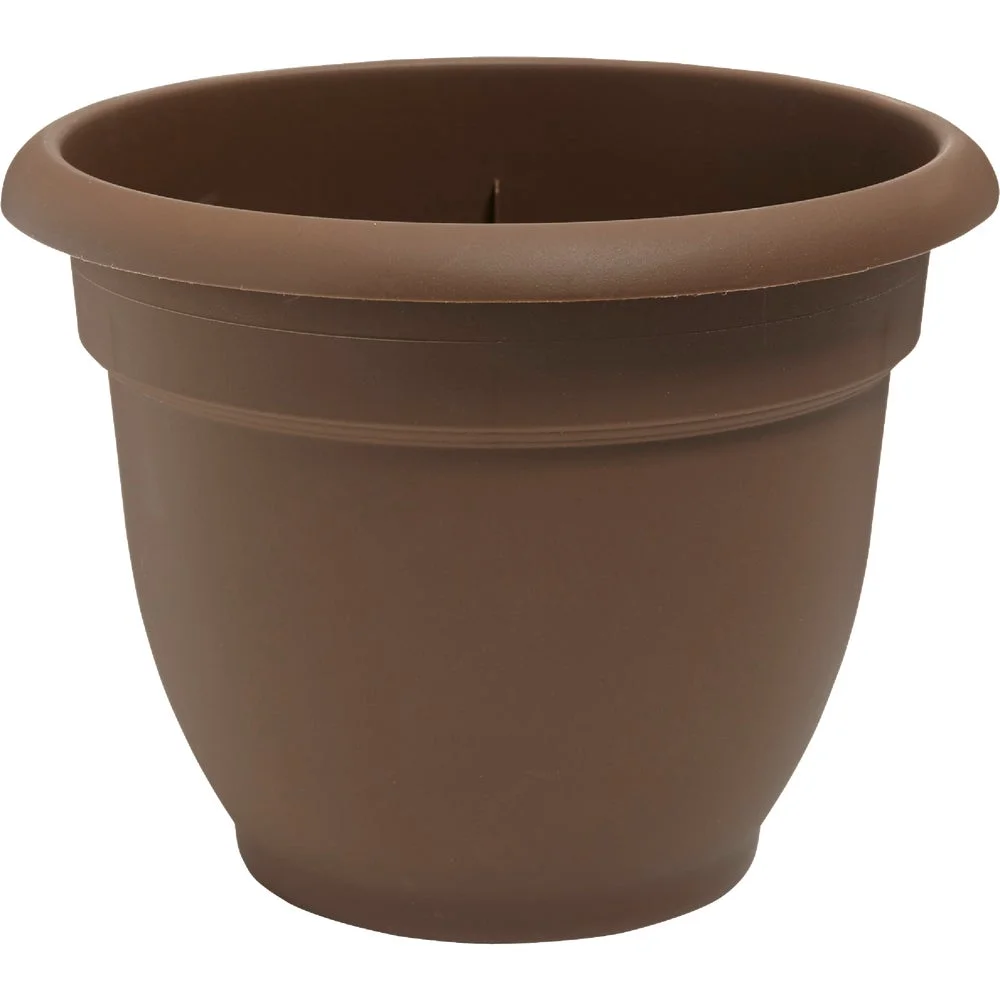 1PACK Bloem Ariana 6.5 In. H. x 6 In. Dia. Plastic Self Watering Chocolate Planter