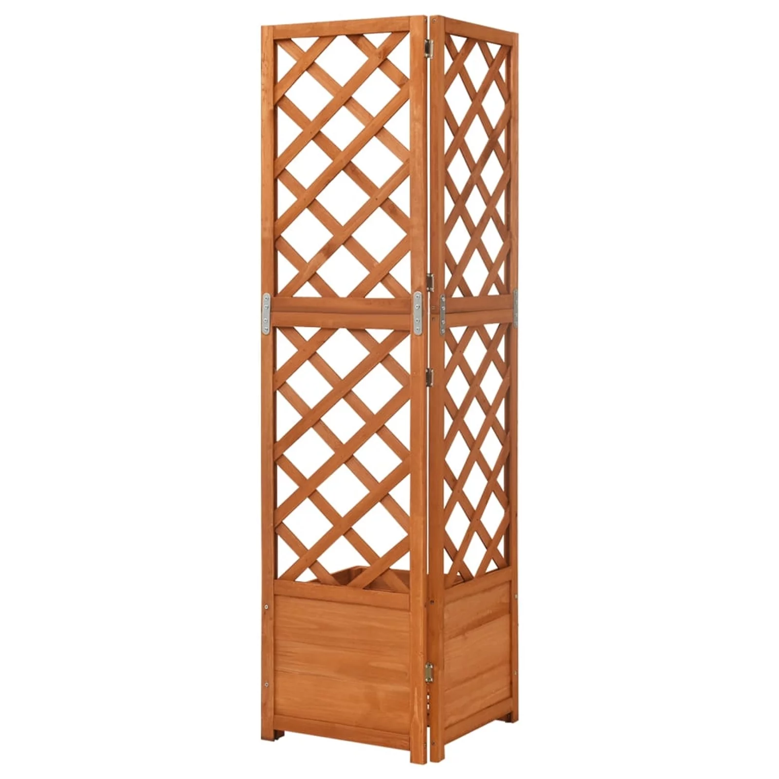 Uteam Fir Wood Corner Trellis Planter Solid 157x157x59 Suitable for Garden and Outdoor Use