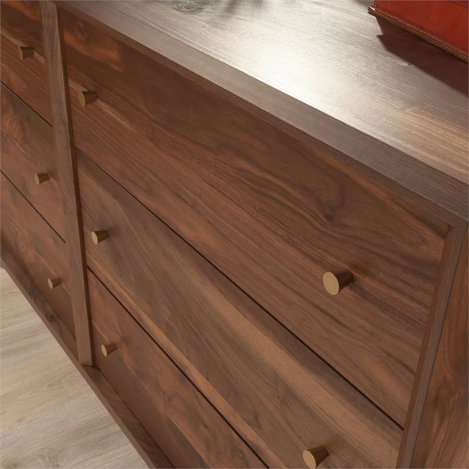 Sauder Willow Place ® 6-Drawer Bedroom Dresser in Grand Walnut