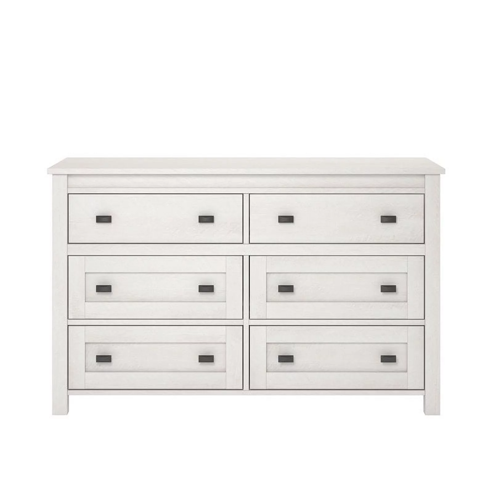 Bowery Hill 6 Drawer Dresser in Ivory Oak Woodgrain Finish