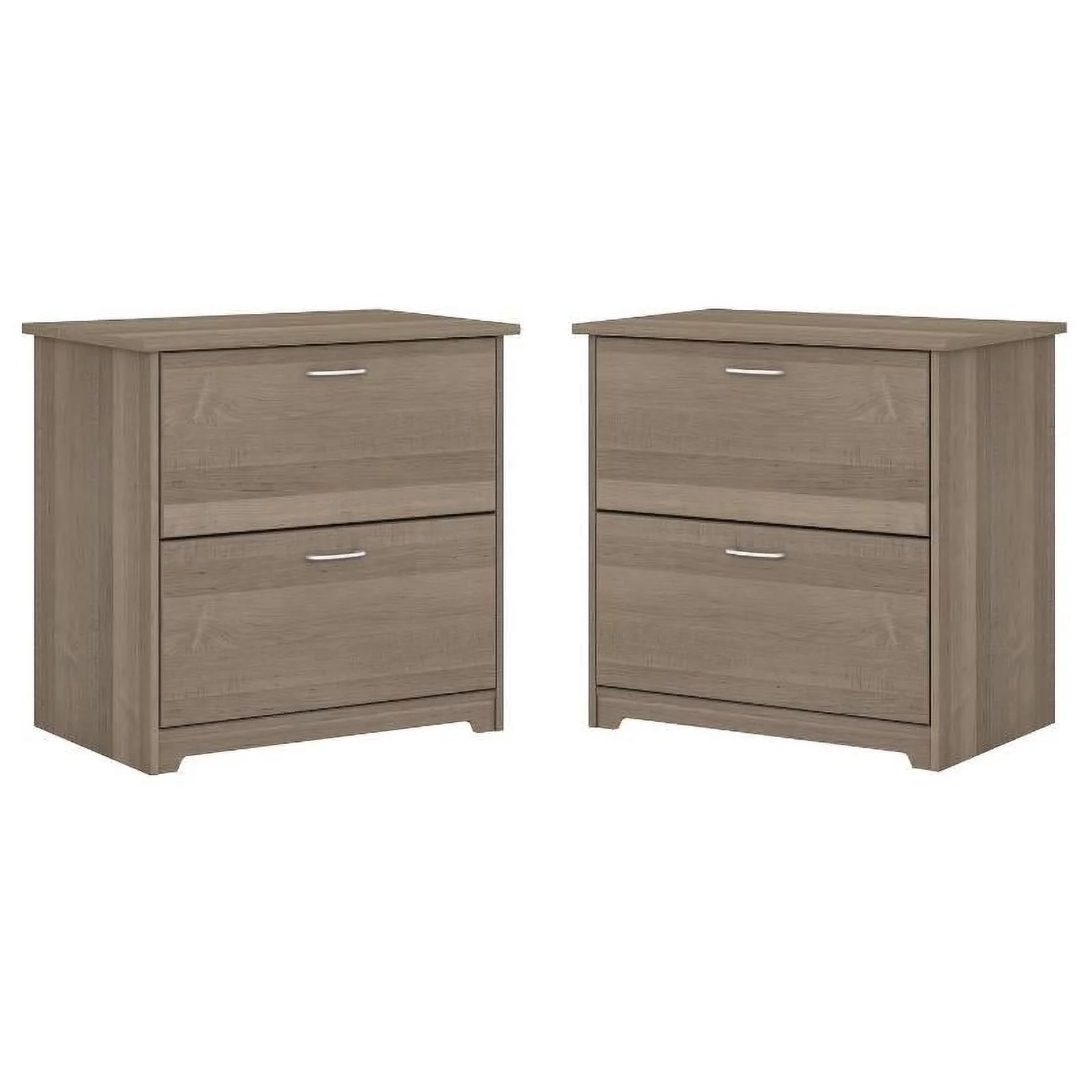 Home Square 2 Piece Engineered Wood Filing Cabinet Set in Ash Gray