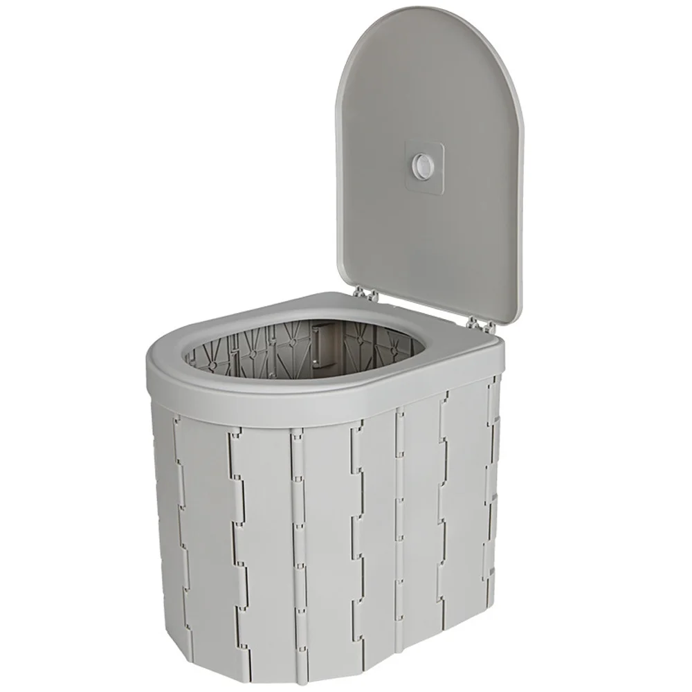 OWSOO Car mounted Bucket Portable Toilet for Camping, Convenient Foldable Design for Travel, Adult Children and Elderly