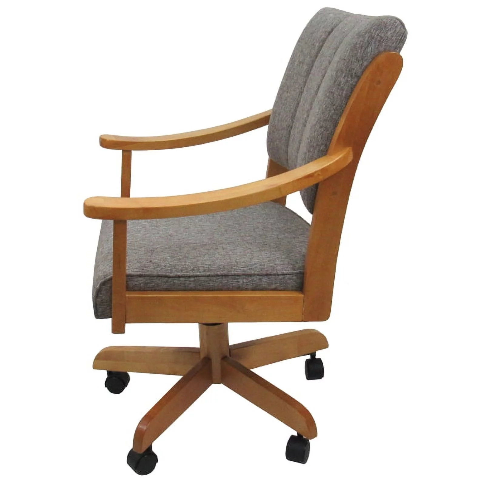 Casa Solid Wood Dining Caster Chair - Mojave Grey - Mojave Grey - Honey