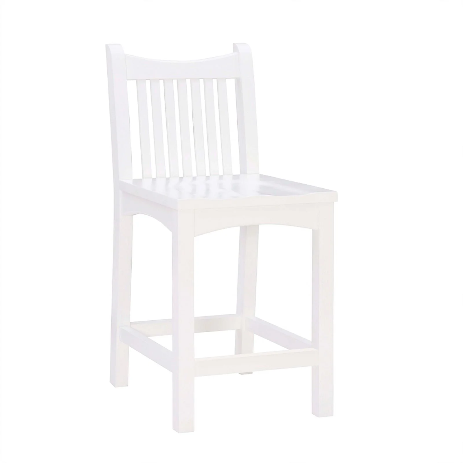 Linon Malvern Solid Wood Commercial Grade Set of Two Counter Stools in White