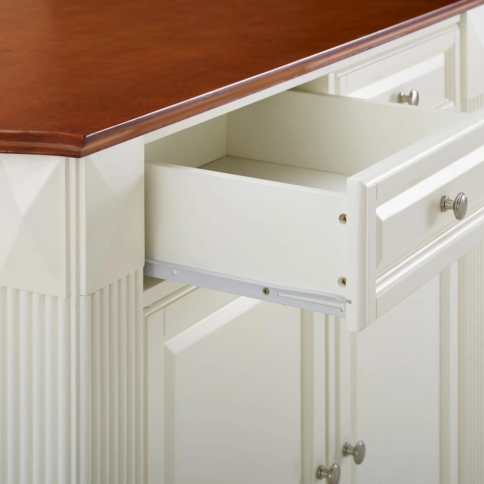 Crosley Drop Leaf Breakfast Bar Top Kitchen Island