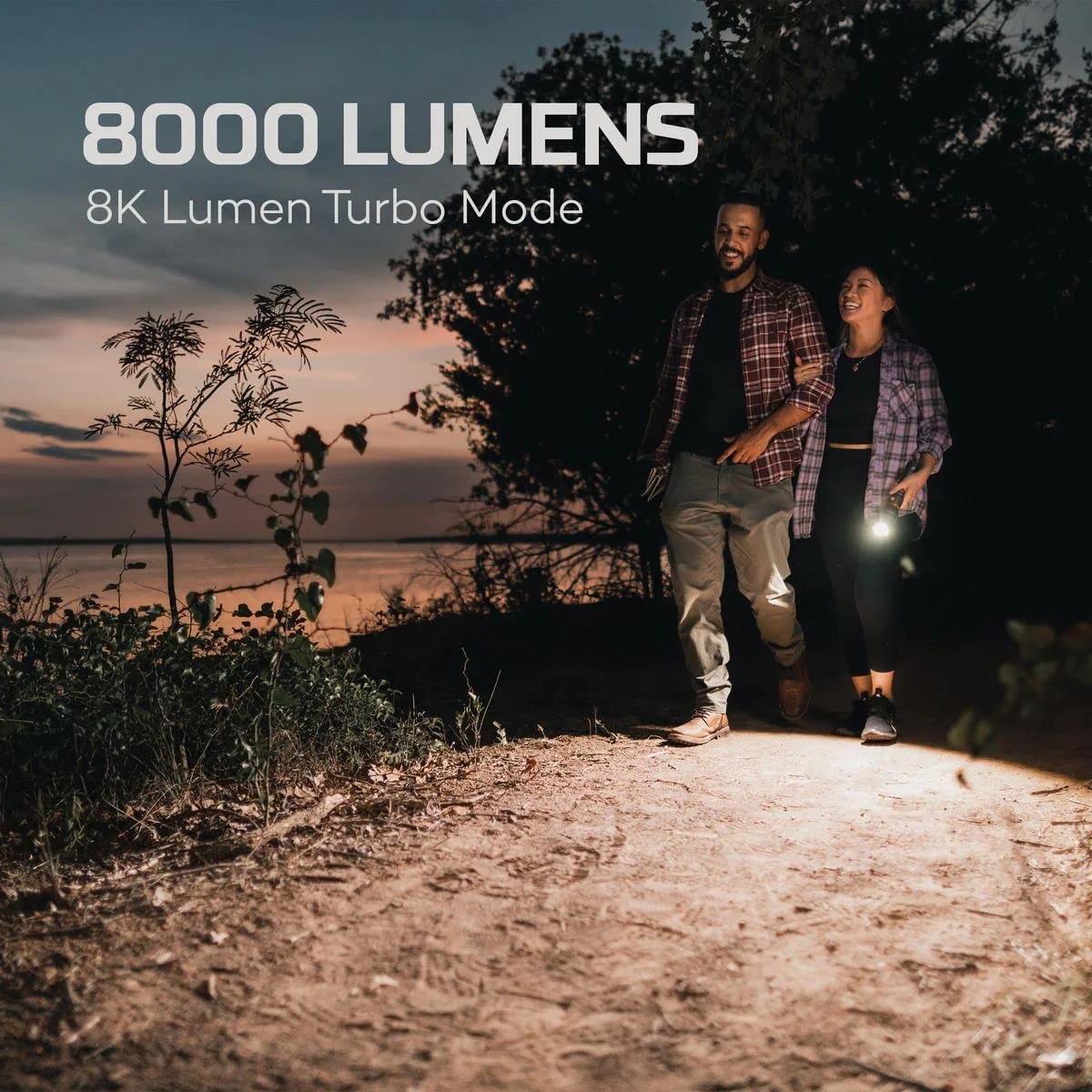 NEBO Davinci 8000 Powerful, Rechargeable and Waterproof Handheld Flashlight