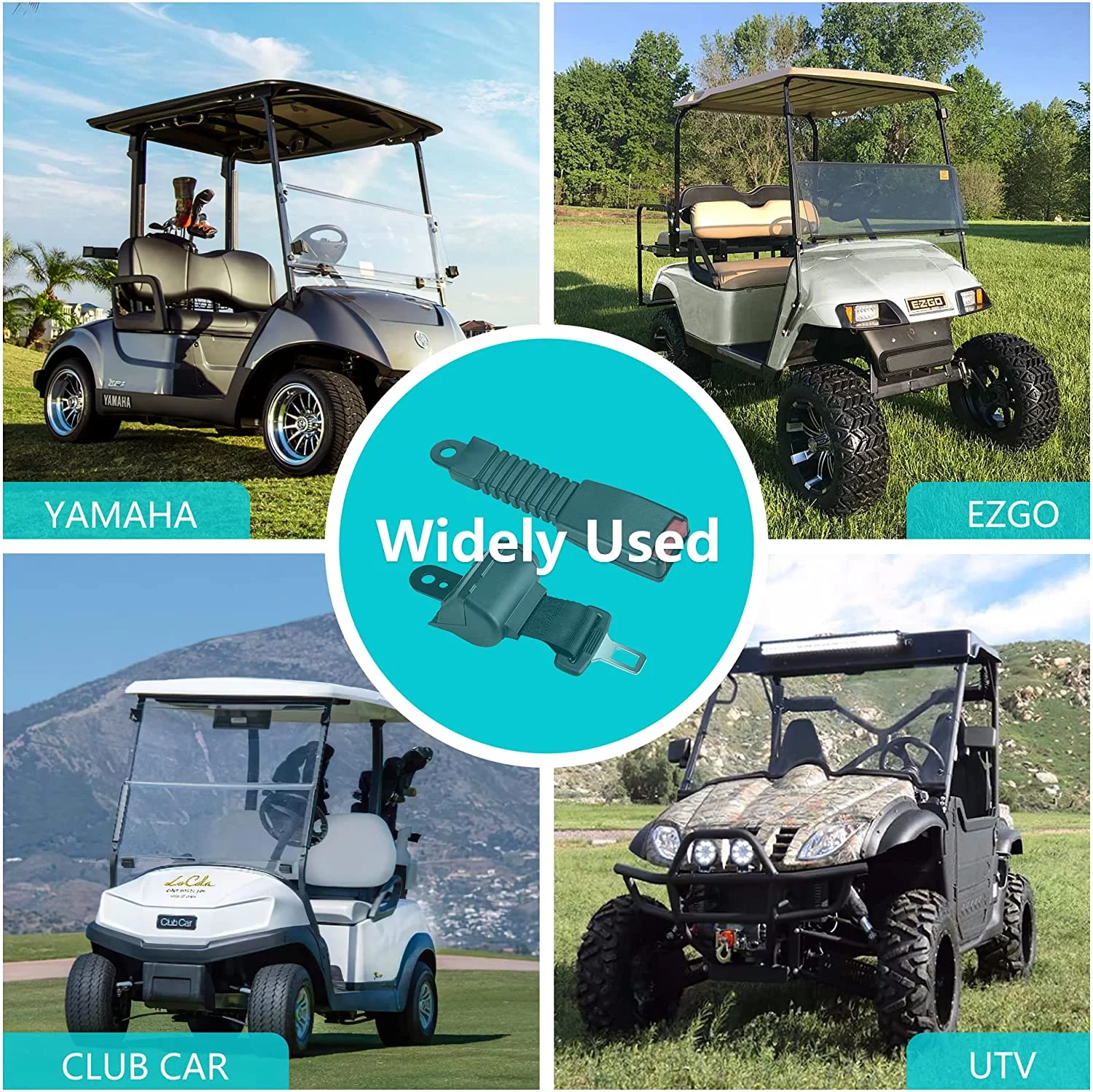 10L0L Golf Cart Seat Belts for Yamaha,EZGO, Club Car, 42