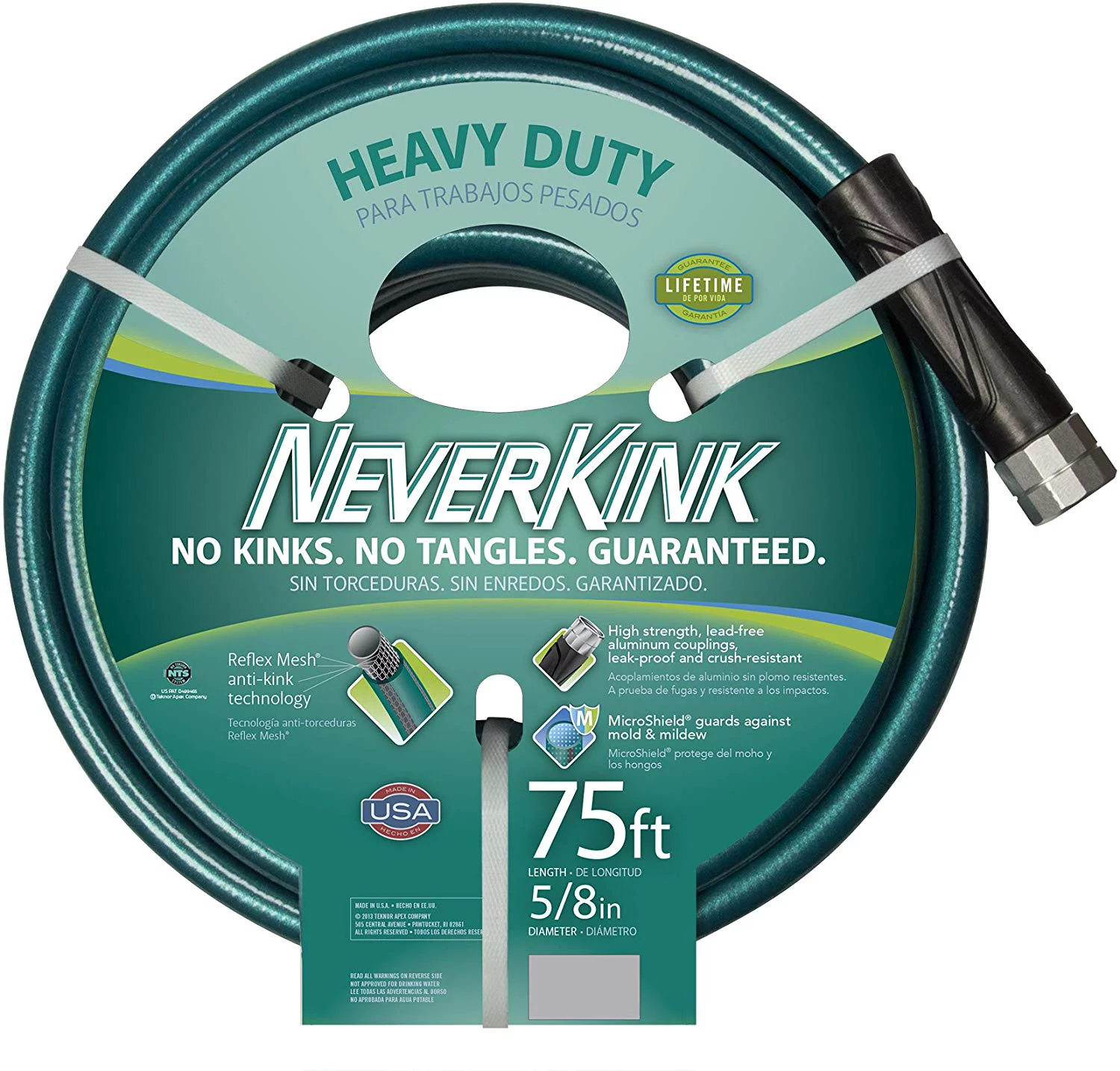 Teknor Apex Neverkink 5/8 in. D X 75 ft. L Heavy Duty Garden Hose