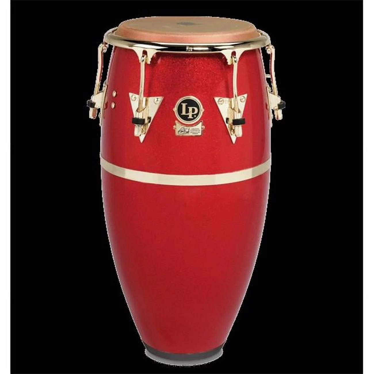 LP Galaxy Fiberglass Fausto Cuevas III Signature Conga, Arena Red with Gold Hardware 11.75 in.