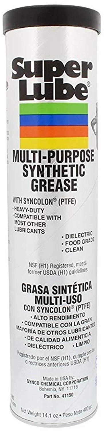 Super Lube 41150 Synthetic Grease NLGI 2, 14.1 oz Cartridge-6 Pack