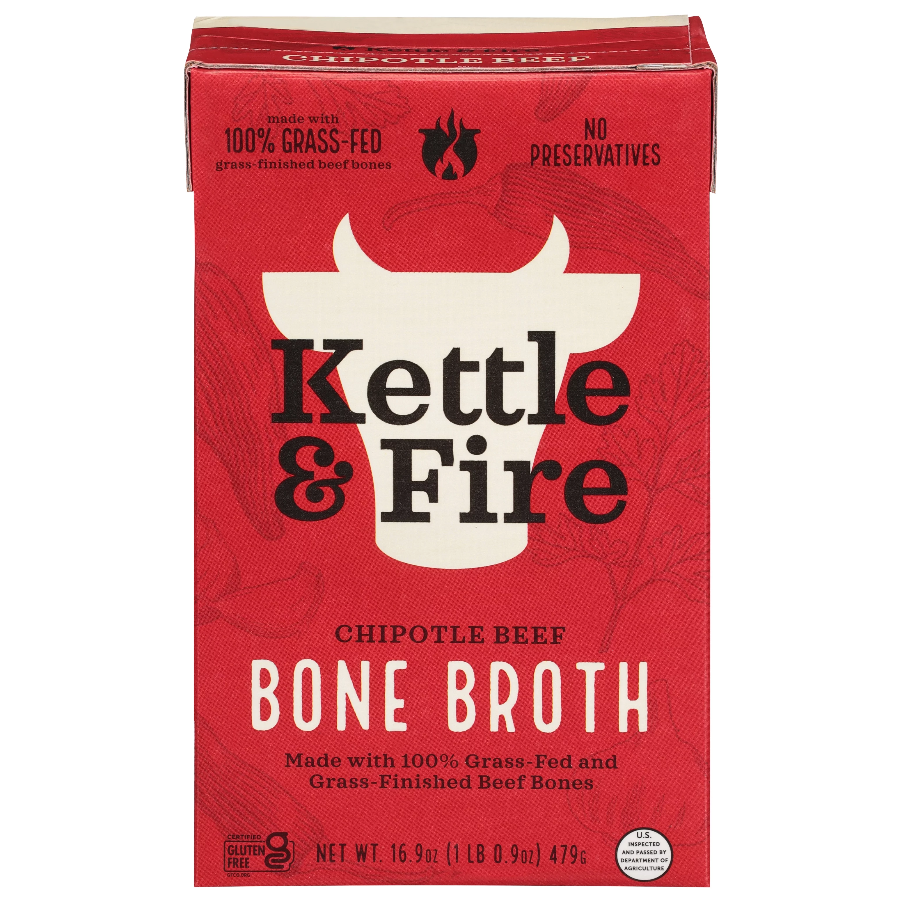 Kettle & Fire Chipotle Beef Bone Broth, 16.9 oz