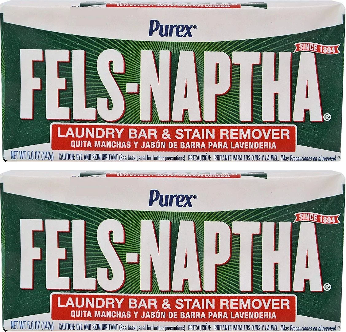 Purex Fels-Naptha Laundry Bar & Stain Remover & Pre-treater, 5.5 Ounce (2 Pack)