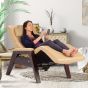 Human Touch Gravis Zero Gravity Chair - Mahogany Base and Gray Pad Set