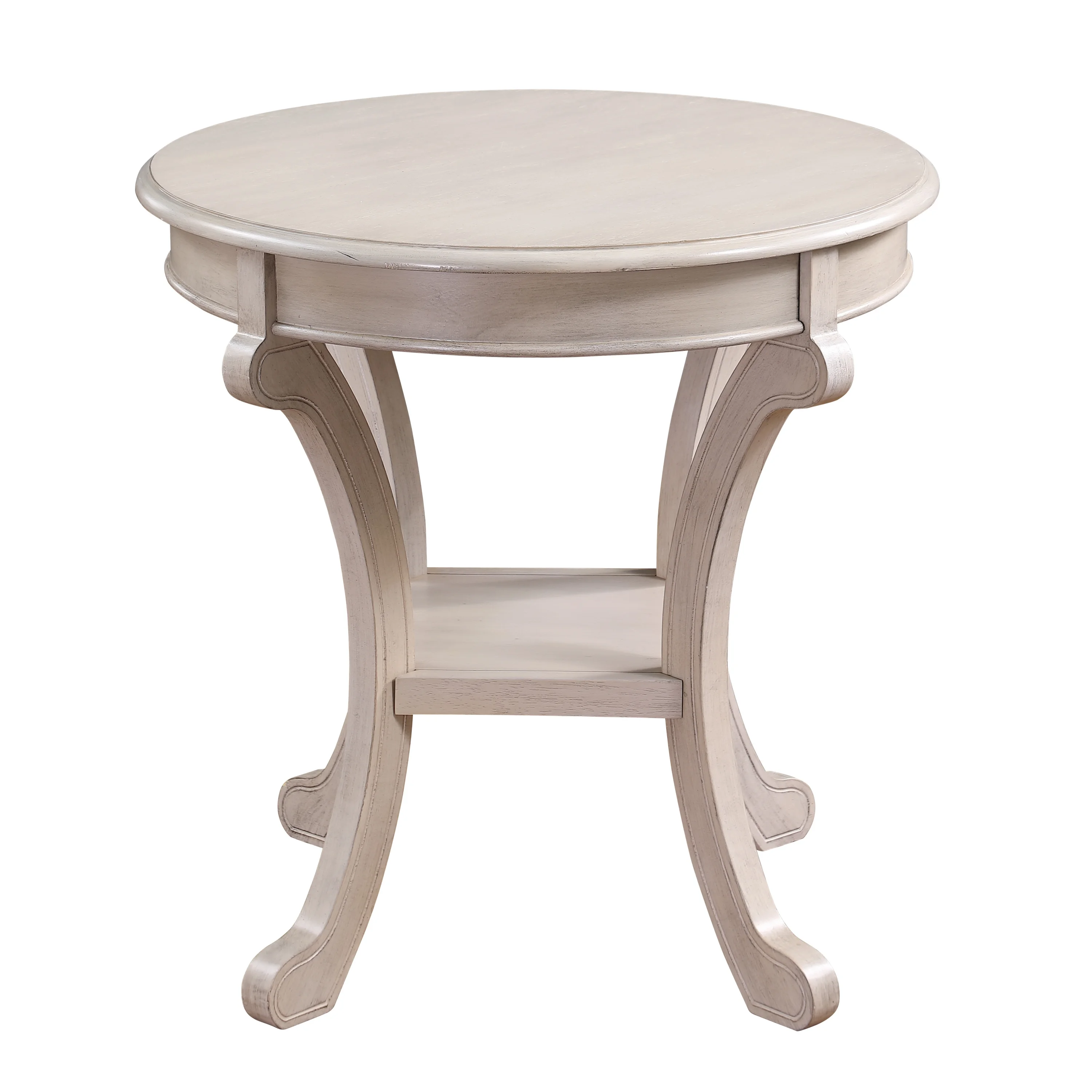 MAICOSY 26.00 Inch Vermont Accent Table for Living Room, Bedroom - Antique Cream