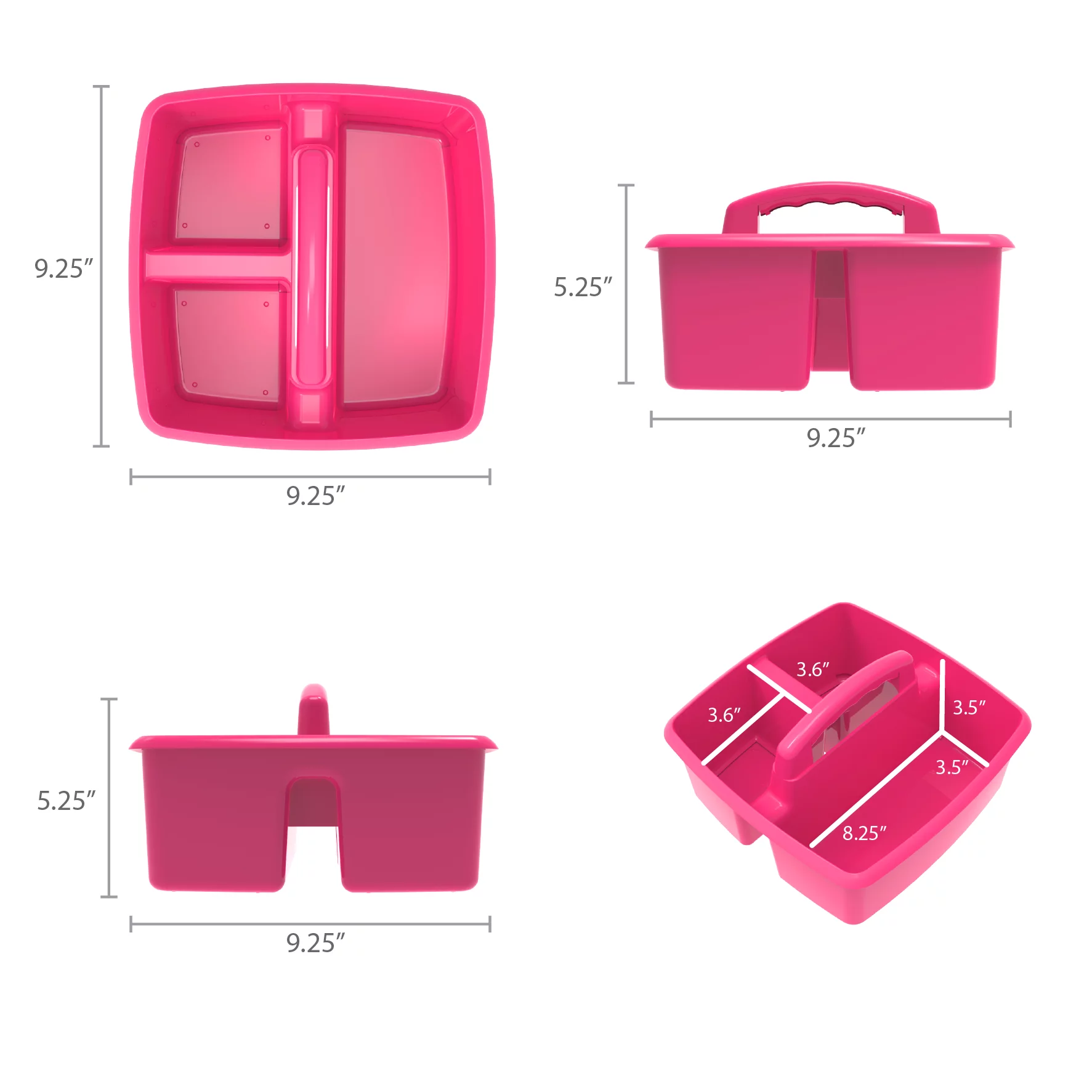 Pen+Gear Plastic Caddy, Craft and Hobby Organizer, Fuchsia Burst