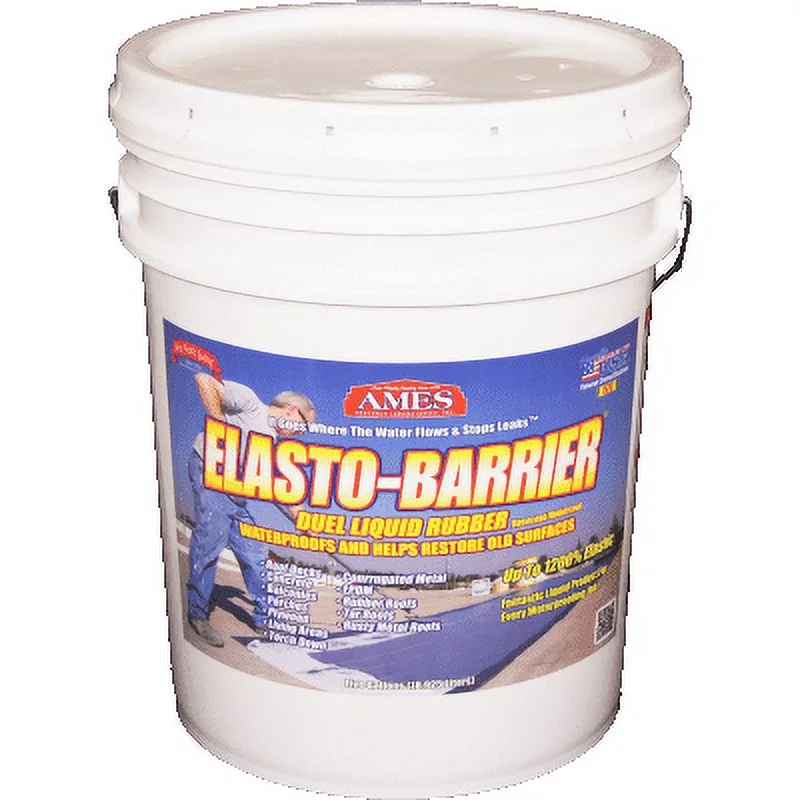 Ames Super Elasto-Barrier Liquid Rubber Grey 5 Gallon