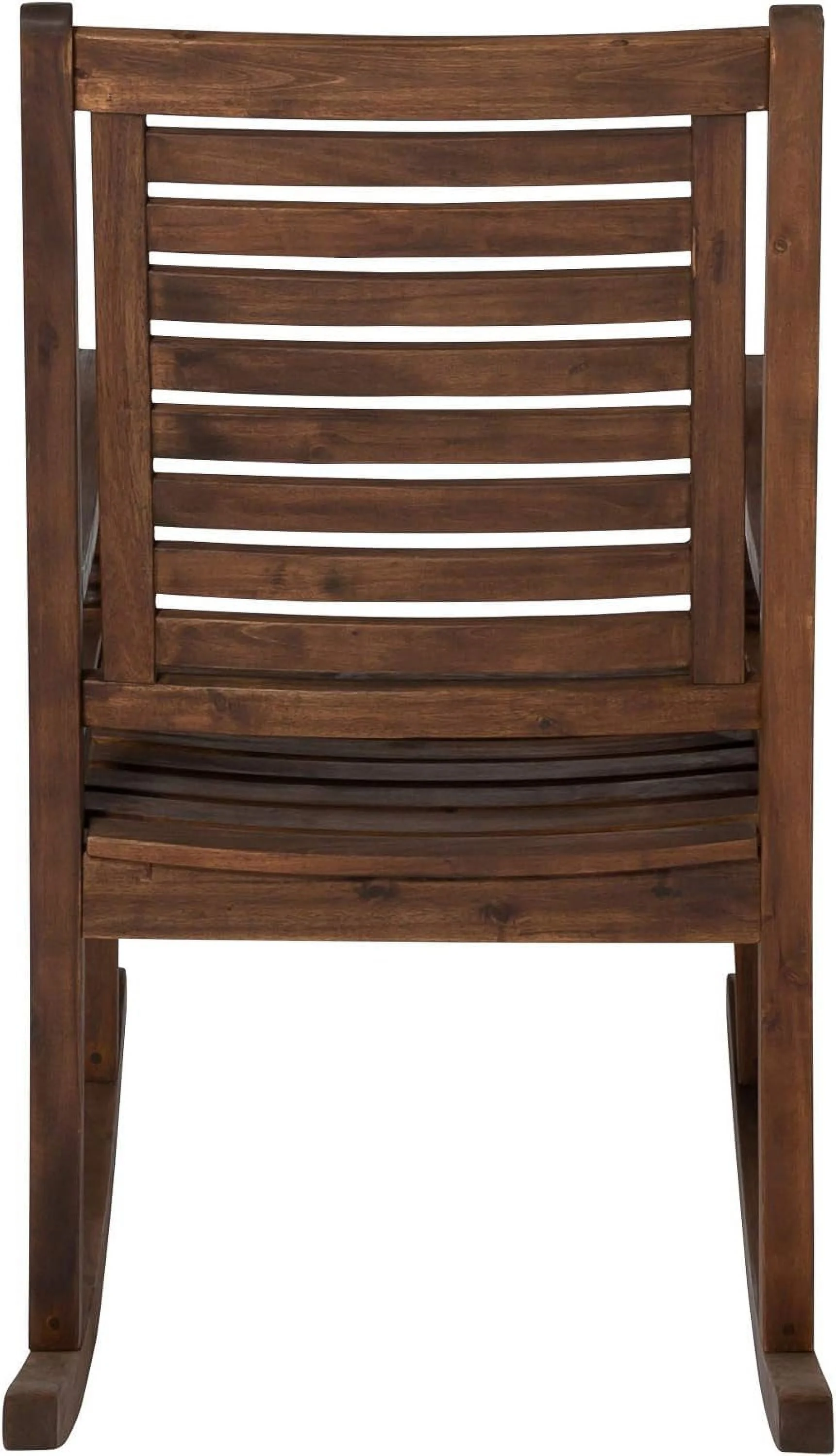 Acacia Wood Patio Rocking Chair In Dark Brown