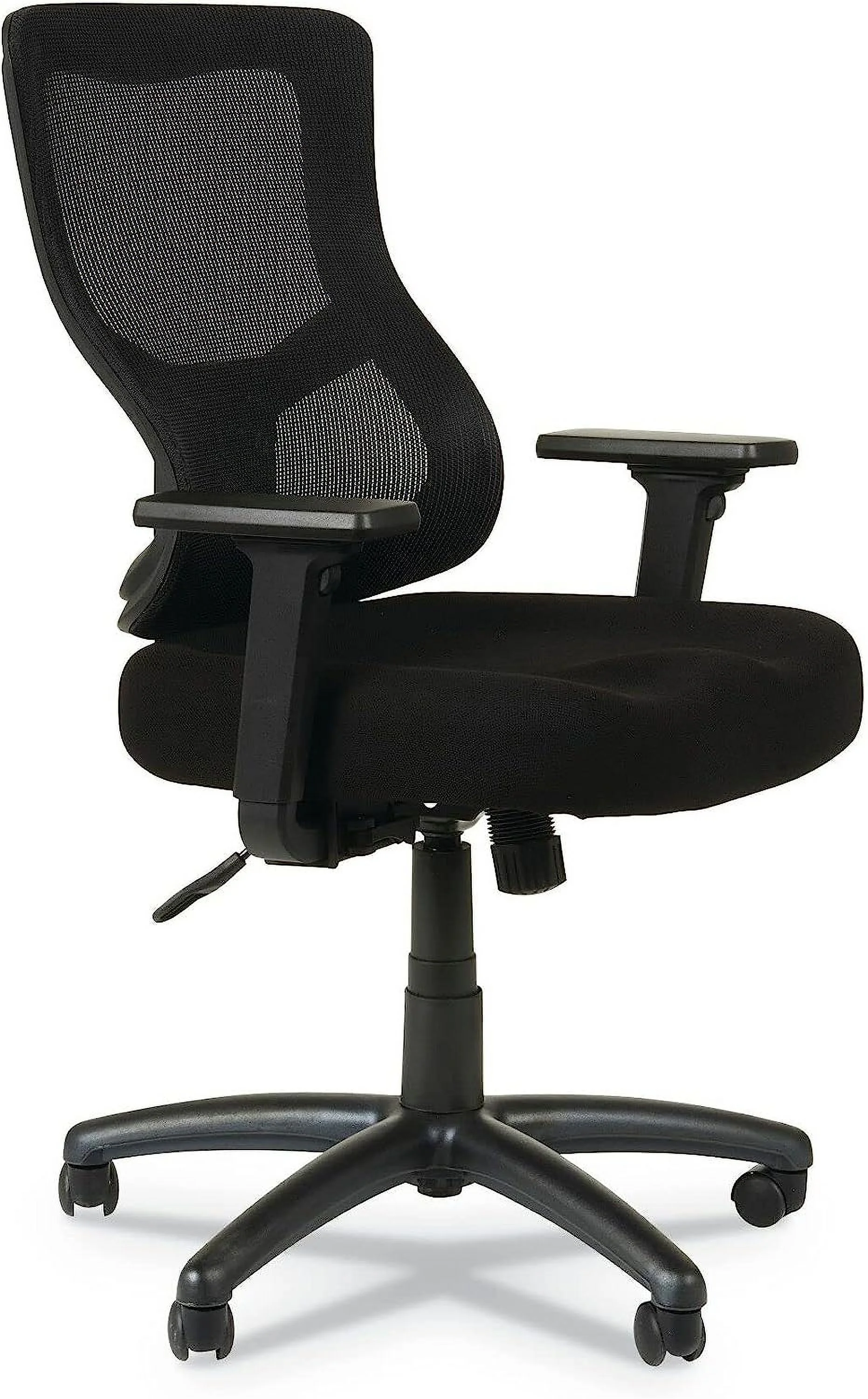 TJUNBOLIFE ALEELT4214F Elusion II Series Mid-Back Swivel/Tilt Mesh Chair with Adjustable Arms - Black