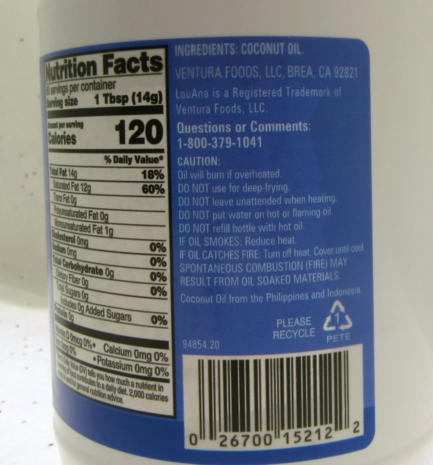 LouAna Coconut Oil 100% Pure, 30 Fl Oz